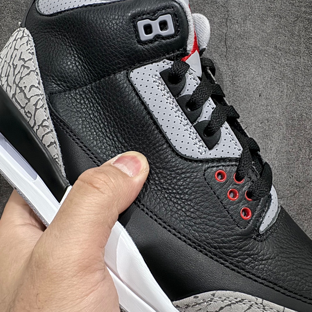 纯原AirJordan3OG“BlackCement”2024版aj3黑水泥出货货号DN3707-010