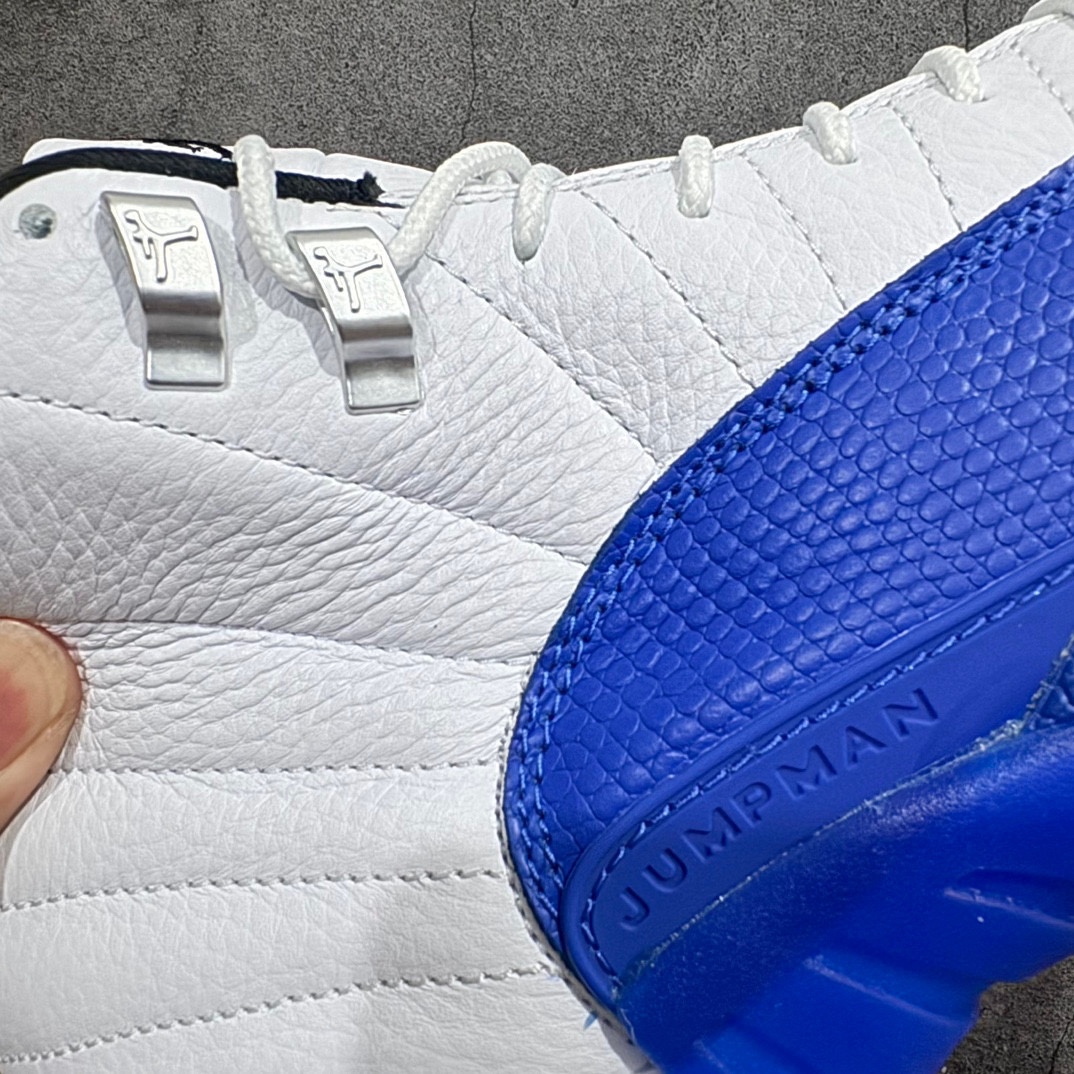 纯原AirJordanAJ12Retro潮流中帮复古篮球鞋男款白蓝CT8013-140全新订单高端零售外