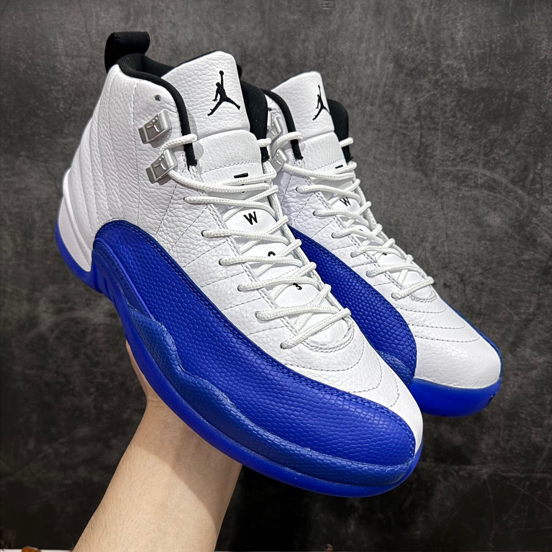 纯原AirJordanAJ12Retro潮流中帮复古篮球鞋男款白蓝CT8013-140全新订单高端零售外