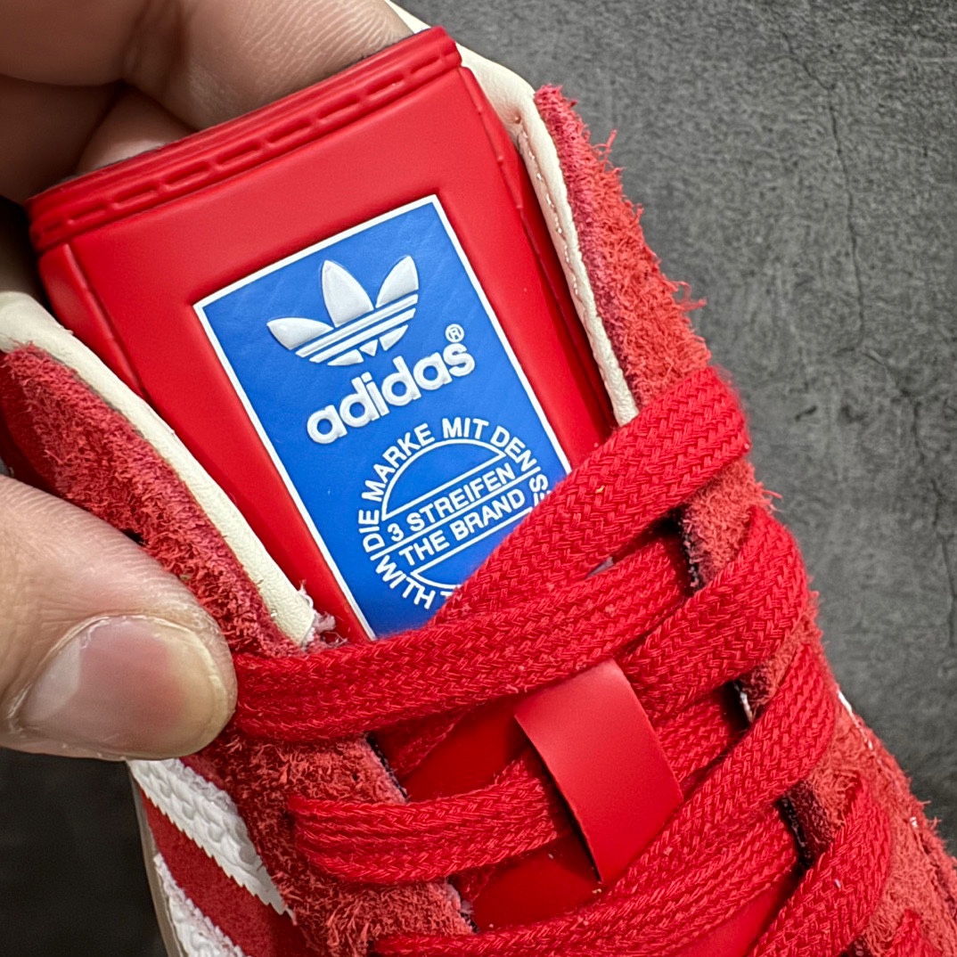 纯原版AdidasOriginalsGazelleIndoor防滑低帮T头德训鞋GZ复古系列白红IF18