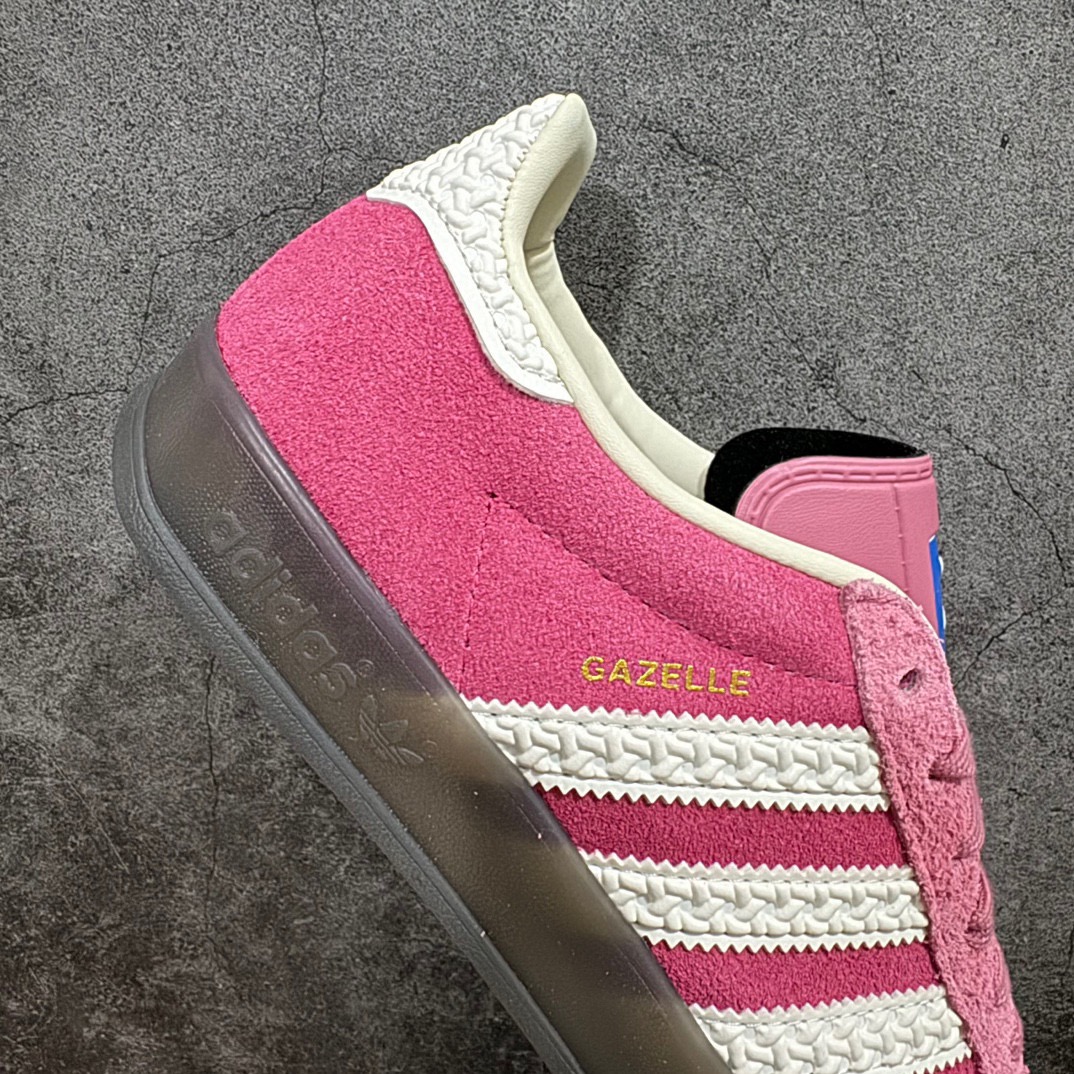 纯原版AdidasOriginalsGazelleIndoor防滑低帮T头德训鞋GZ复古系列粉红草莓熊I