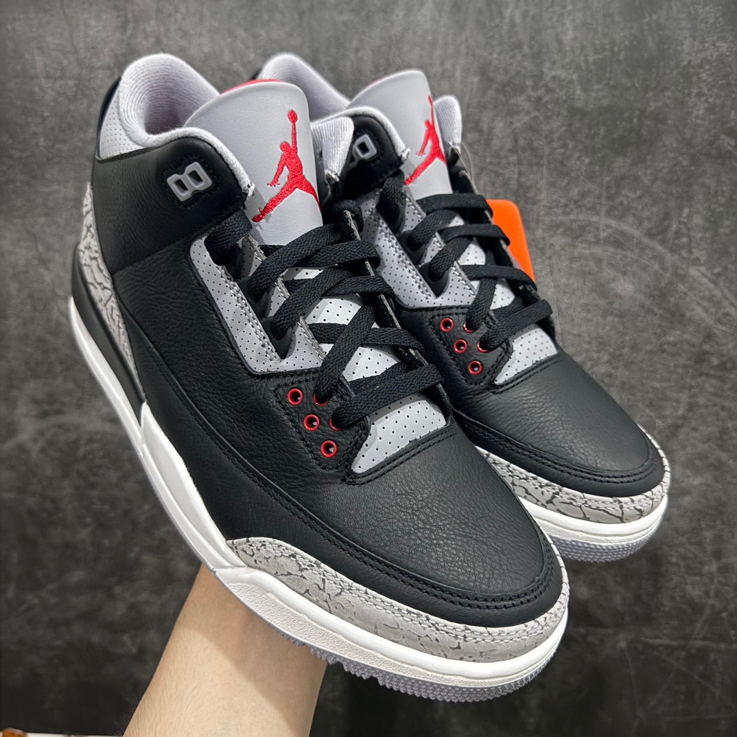 纯原版AirJordan3OG“BlackCement”2024版aj3黑水泥出货货号DN3707-01