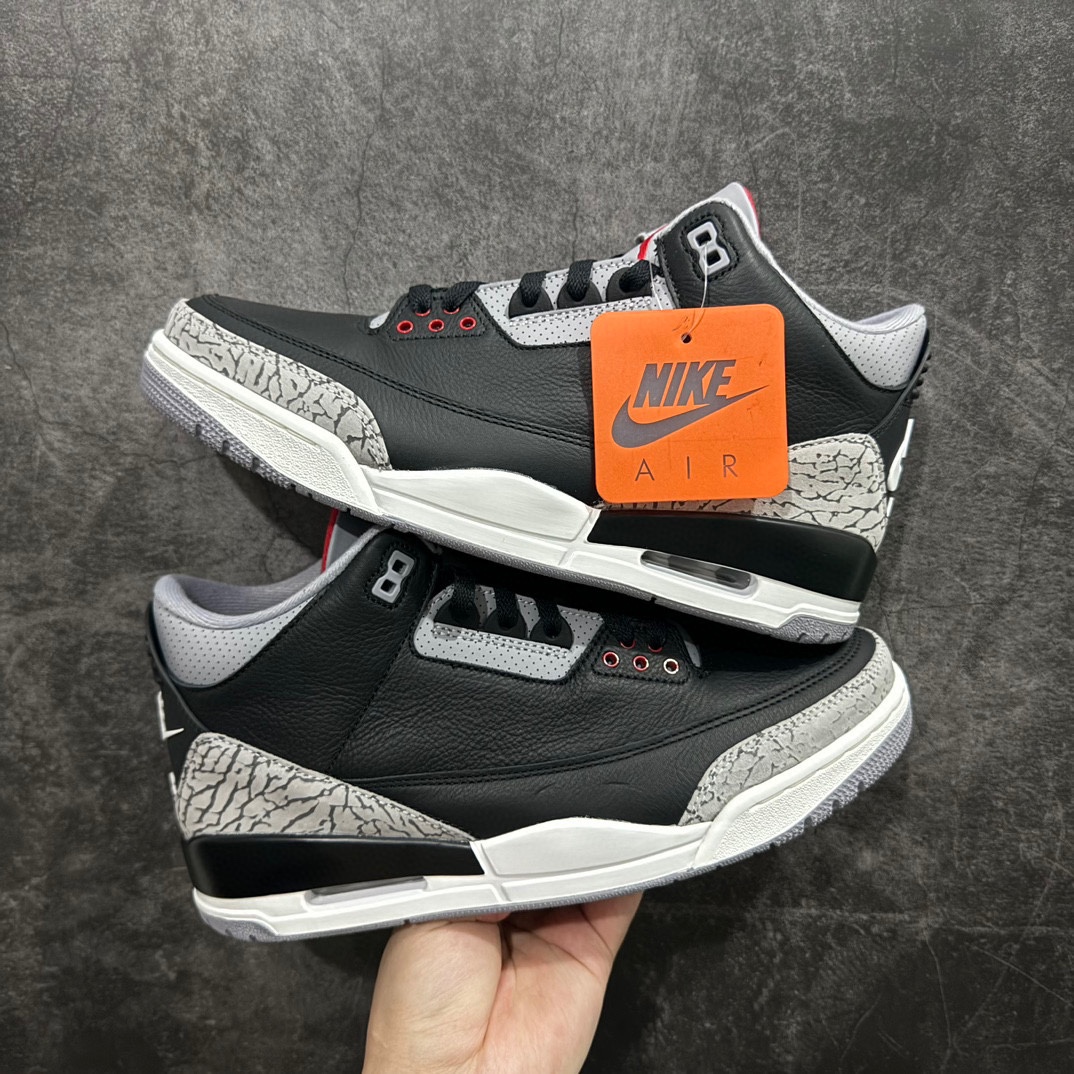 纯原版AirJordan3OG“BlackCement”2024版aj3黑水泥出货货号DN3707-01