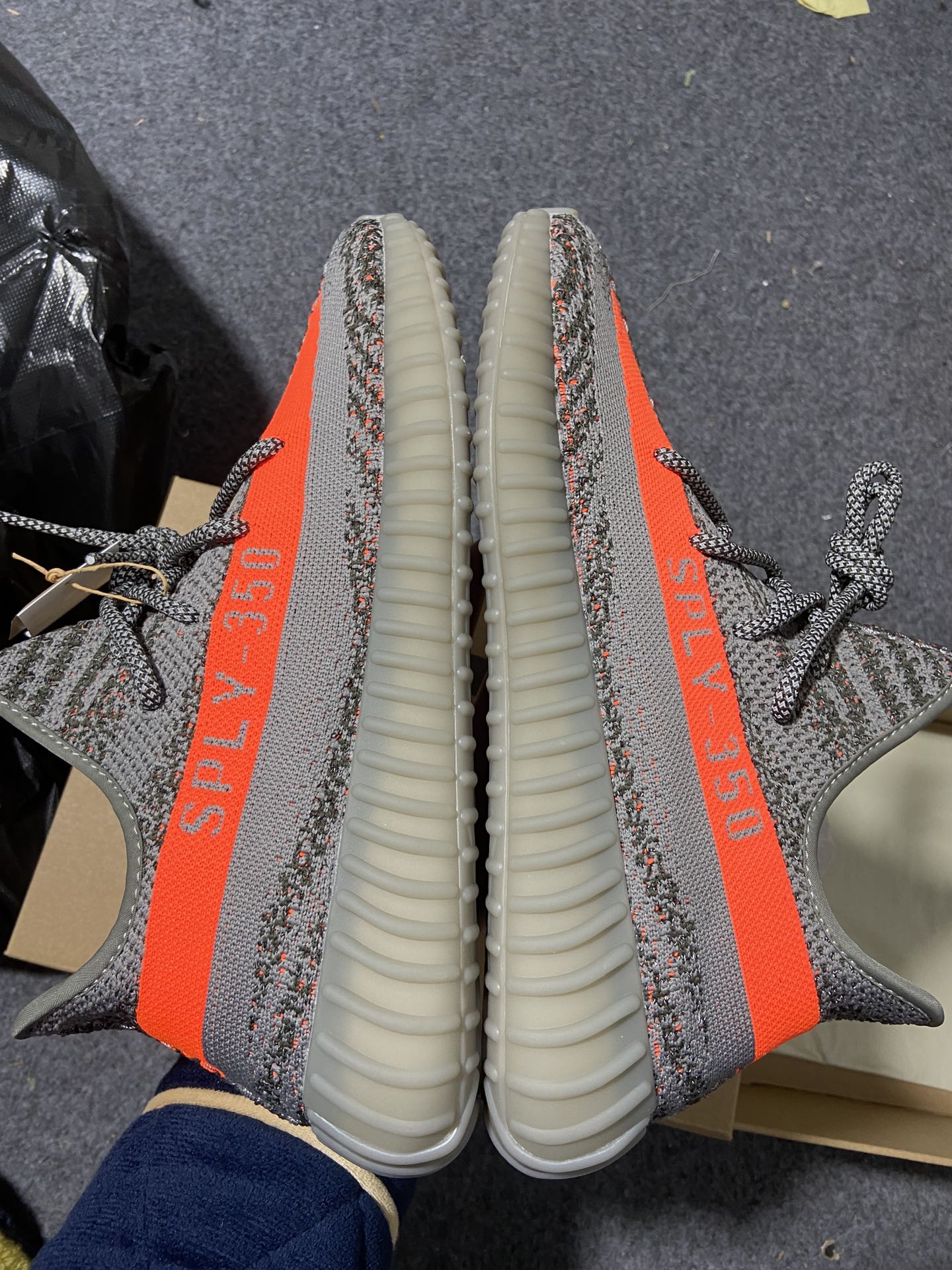 Yeezy灰橙尺码:36-48C版纯原版出品-YeezyBoost350V2老灰橙满天星GW1229