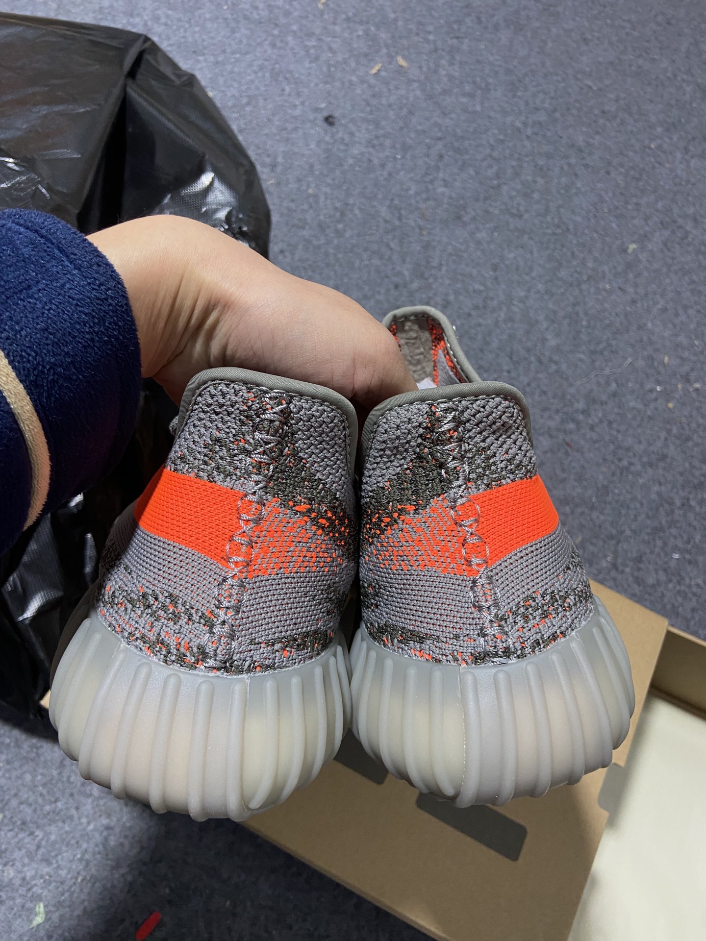 Yeezy灰橙尺码:36-48C版纯原版出品-YeezyBoost350V2老灰橙满天星GW1229