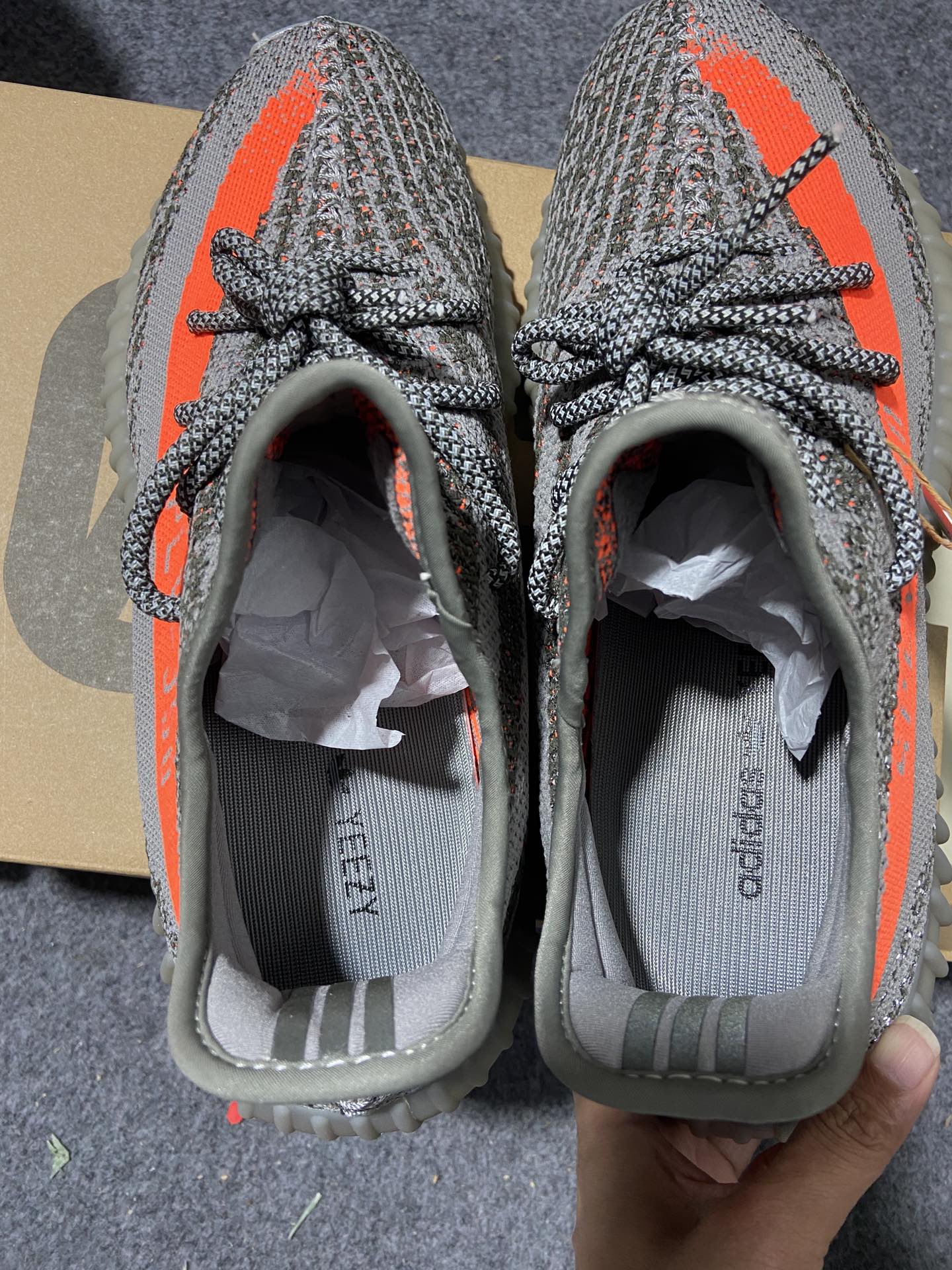 Yeezy灰橙尺码:36-48C版纯原版出品-YeezyBoost350V2老灰橙满天星GW1229