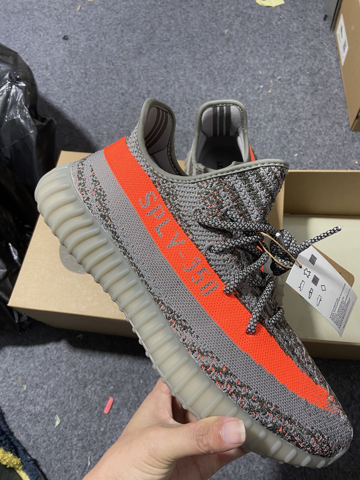 Yeezy灰橙尺码:36-48C版纯原版出品-YeezyBoost350V2老灰橙满天星GW1229