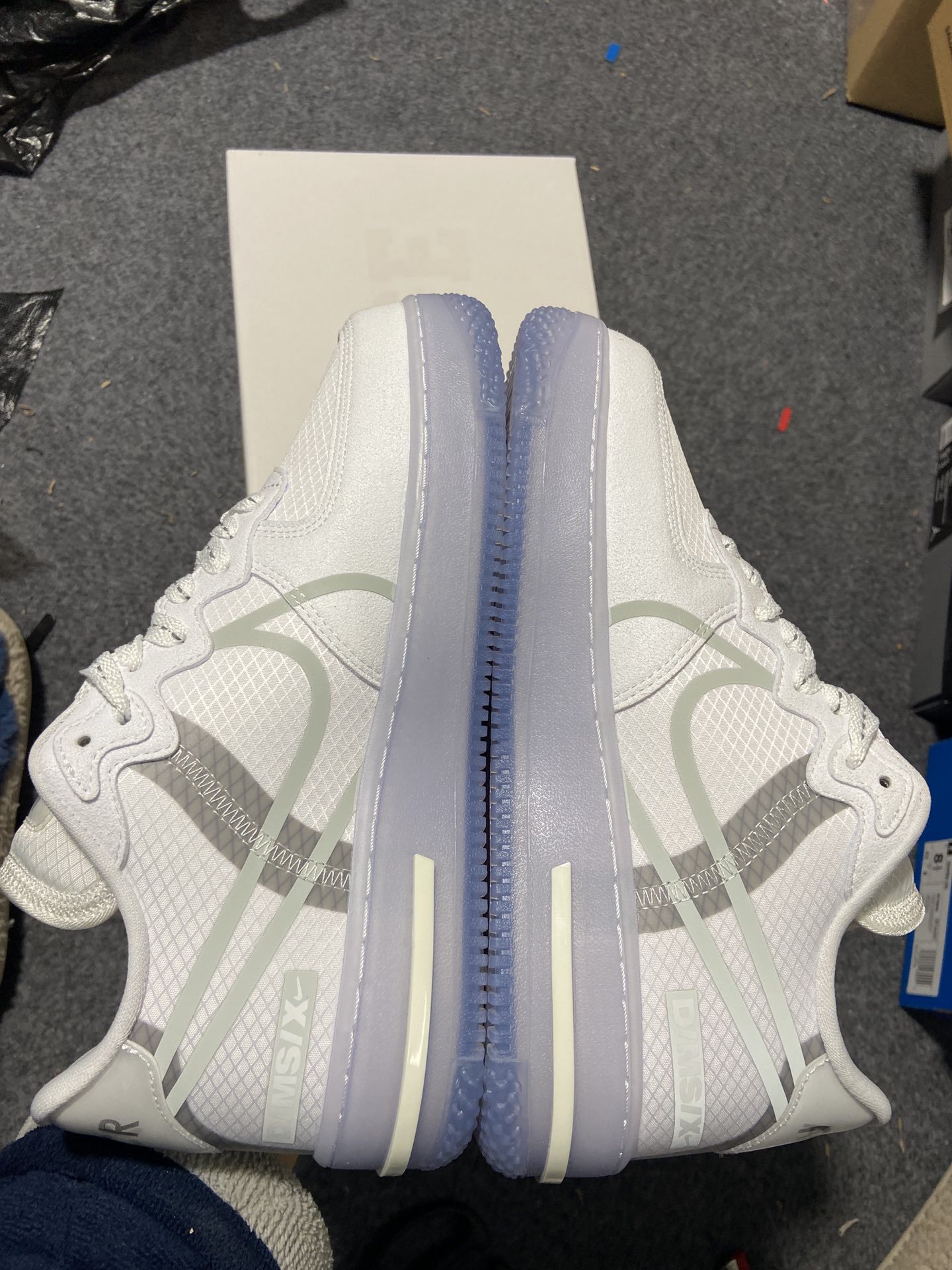 空军冰蓝 尺码：35.5-45

内增高3-4CM
清远Y3版本-Air Force 1 React Q