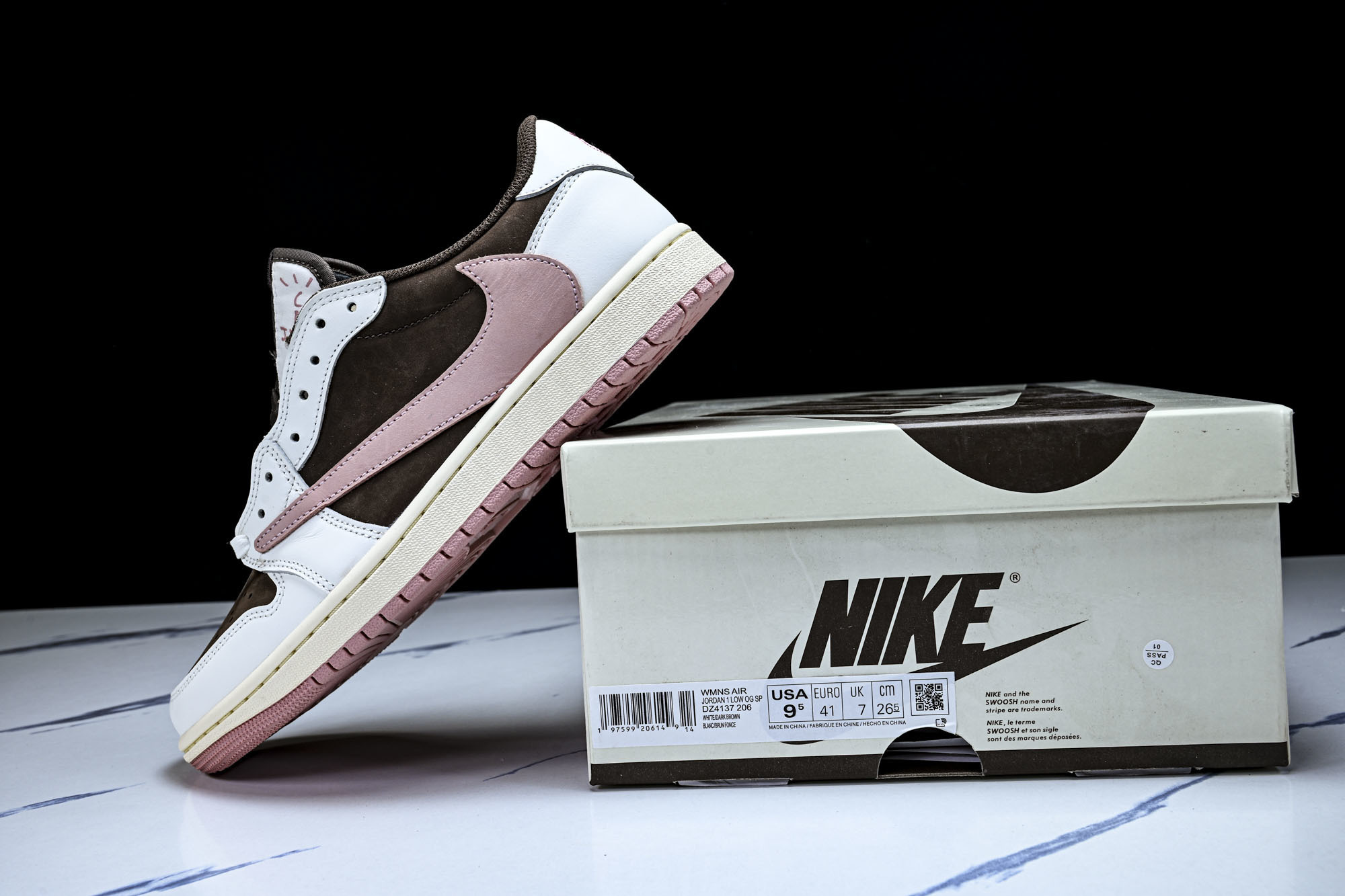 Travis Scott x Air Jordan 1 Low OG AJ1 乔1倒勾低帮 全头层 DZ