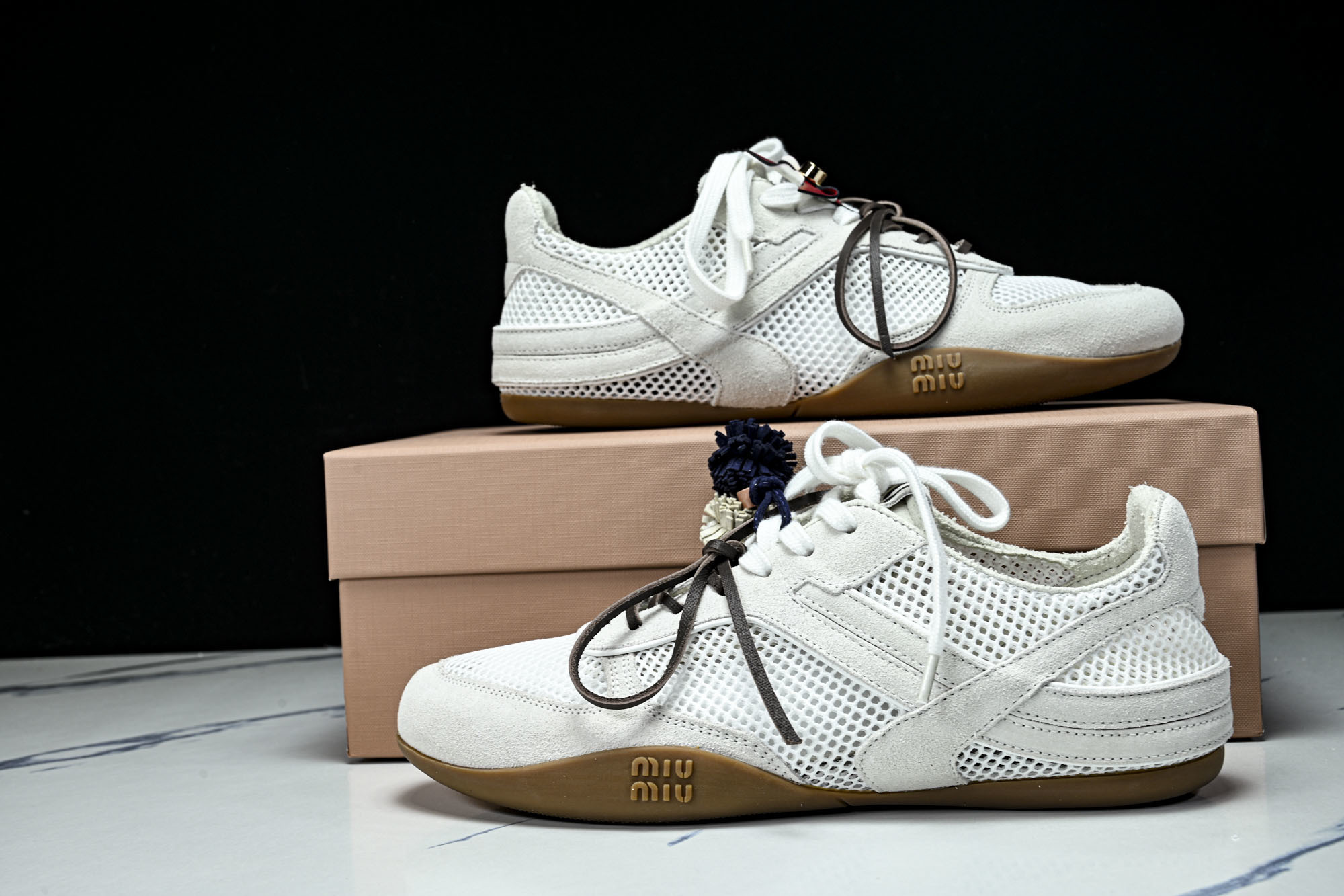 偏大1码Miumiu x New Balance NB530 新百伦缪缪联名款复古运动鞋 全套原楦原纸板