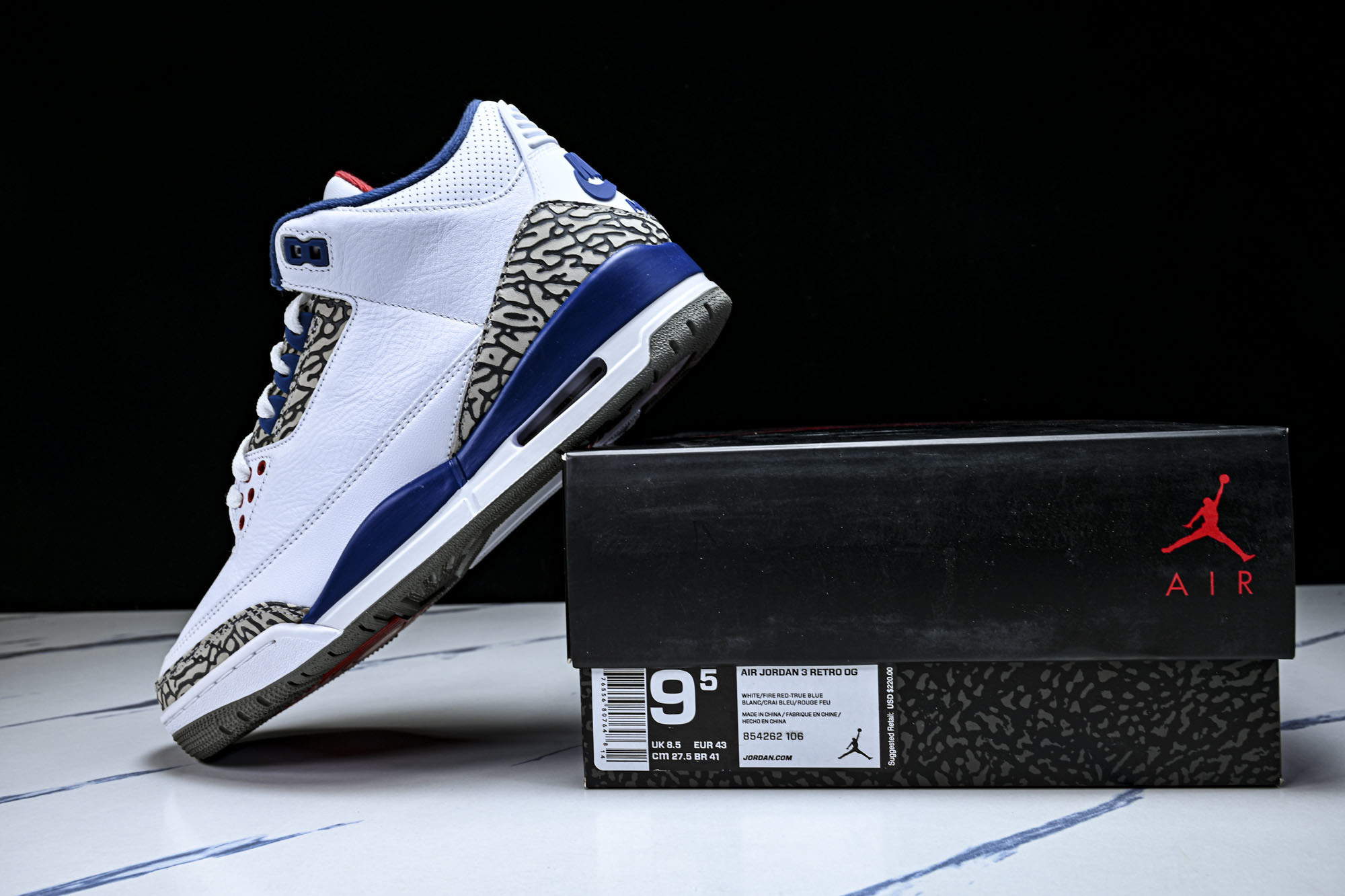 Air Jordan 3 Retro OG AJ3 红蓝奇才 复古篮球鞋 -10640 40.5 41 