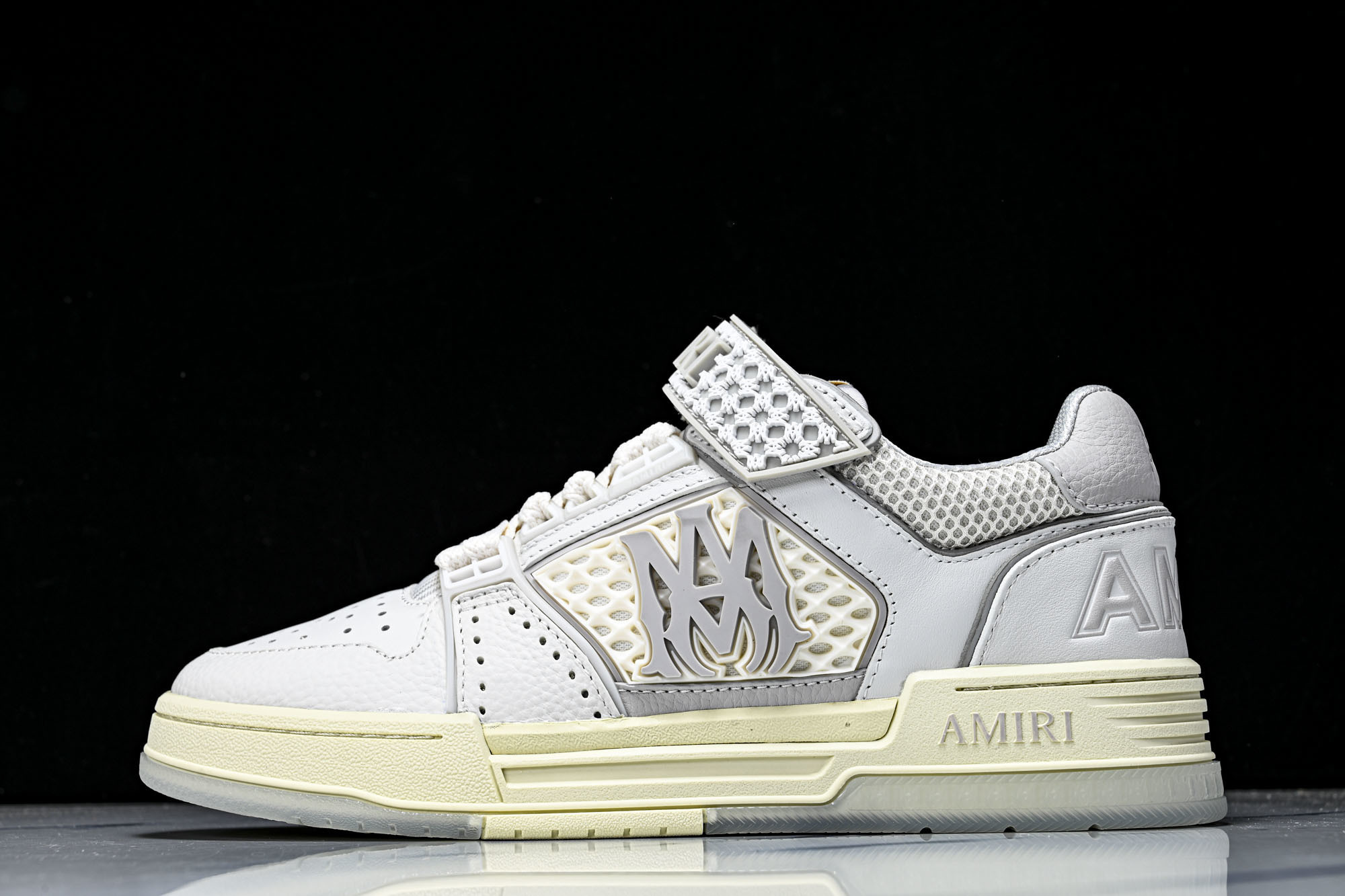 (GOD)AMIRI 新品 2026早春新品男士皮革黑色白色 MA SKYLINE运动鞋#釆用100%高