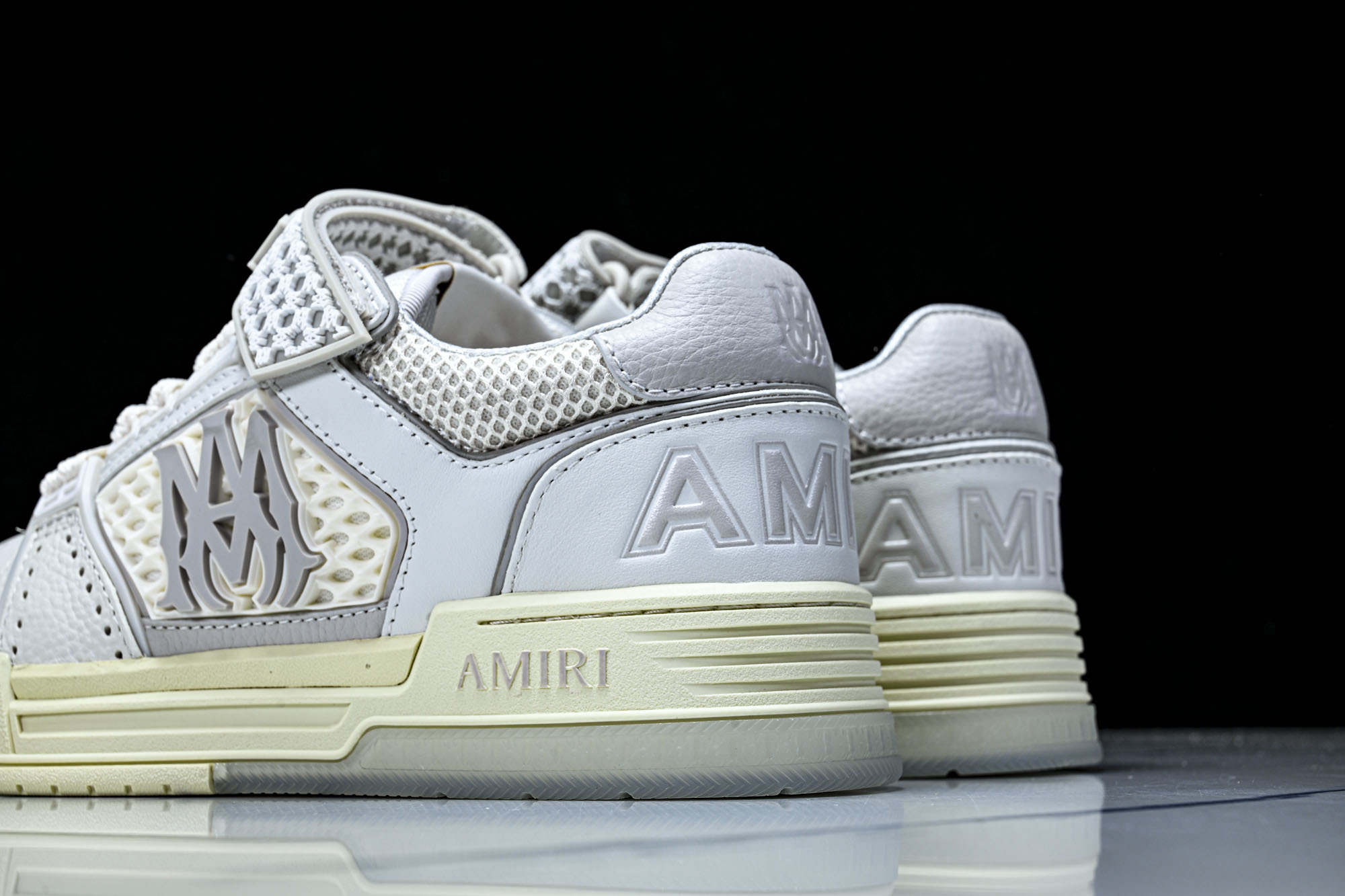 (GOD)AMIRI 新品 2026早春新品男士皮革黑色白色 MA SKYLINE运动鞋#釆用100%高