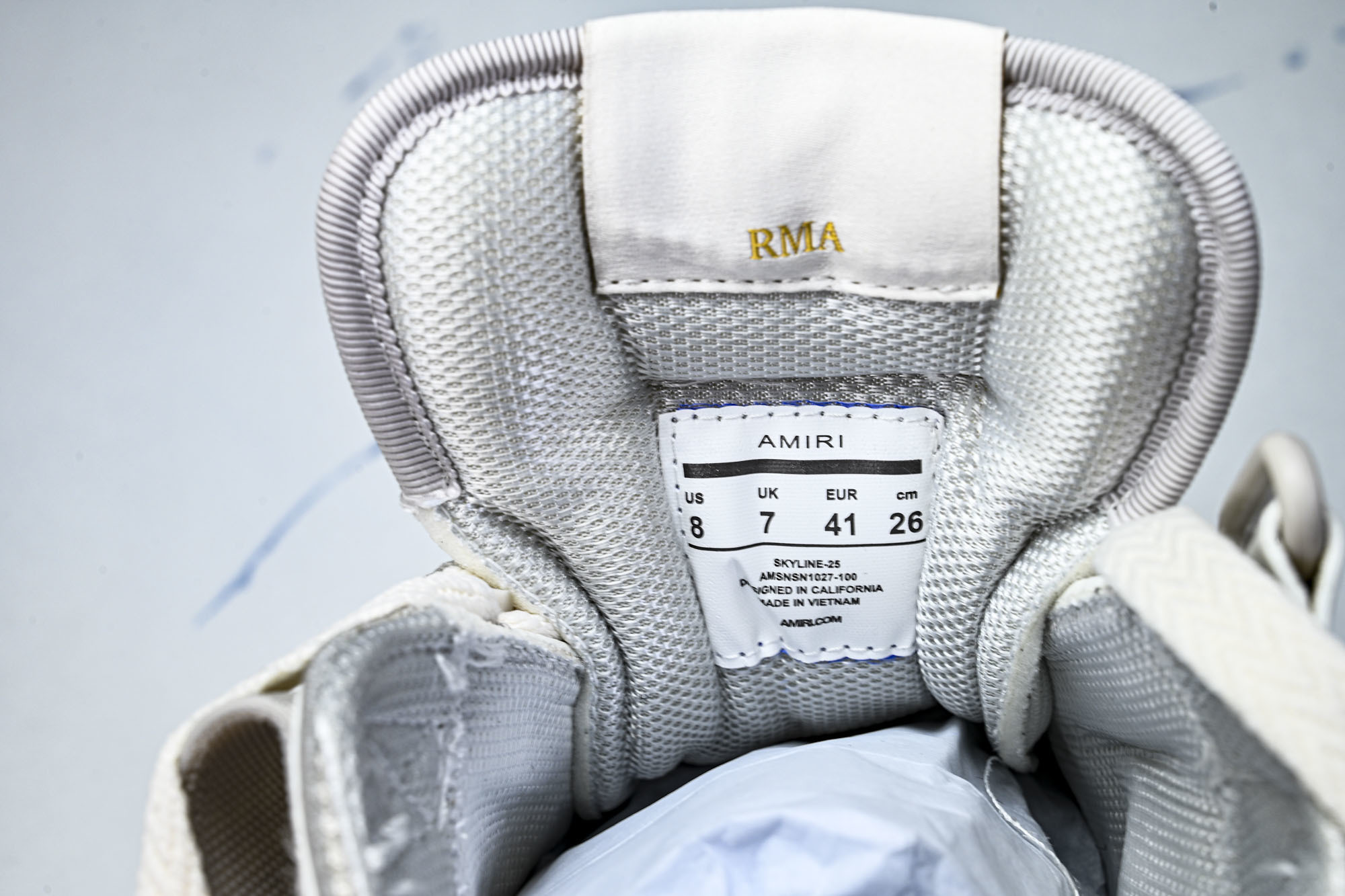 (GOD)AMIRI 新品 2026早春新品男士皮革黑色白色 MA SKYLINE运动鞋#釆用100%高