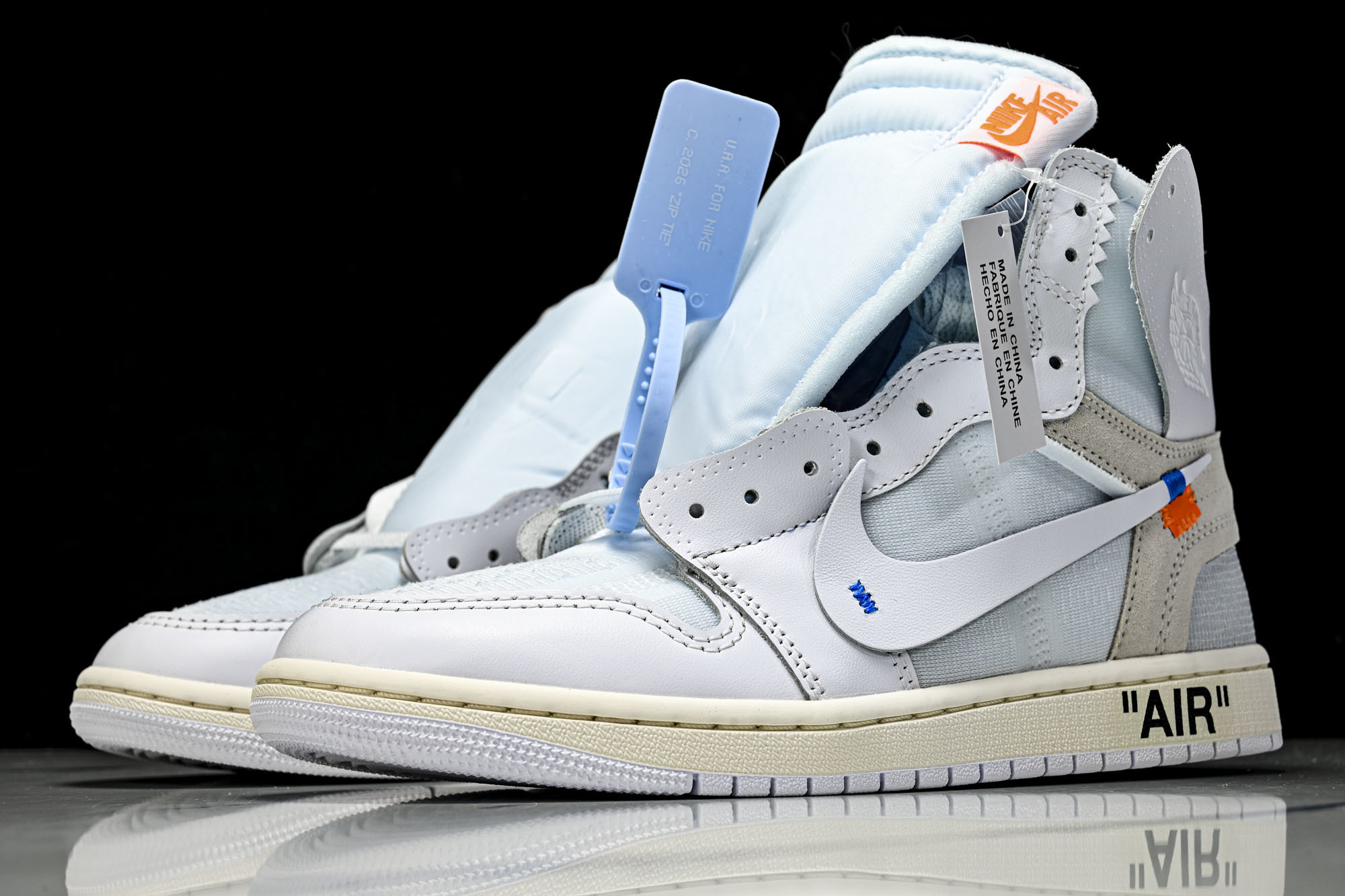 Off White x Air Jordan OW AJ1 乔1联名白 高帮篮球鞋 AA3834-100
