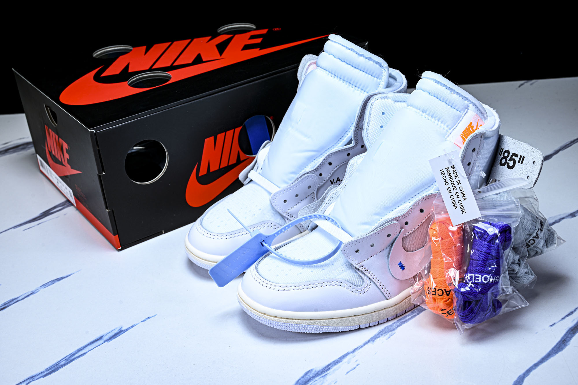 Off White x Air Jordan OW AJ1 乔1联名白 高帮篮球鞋 AA3834-100