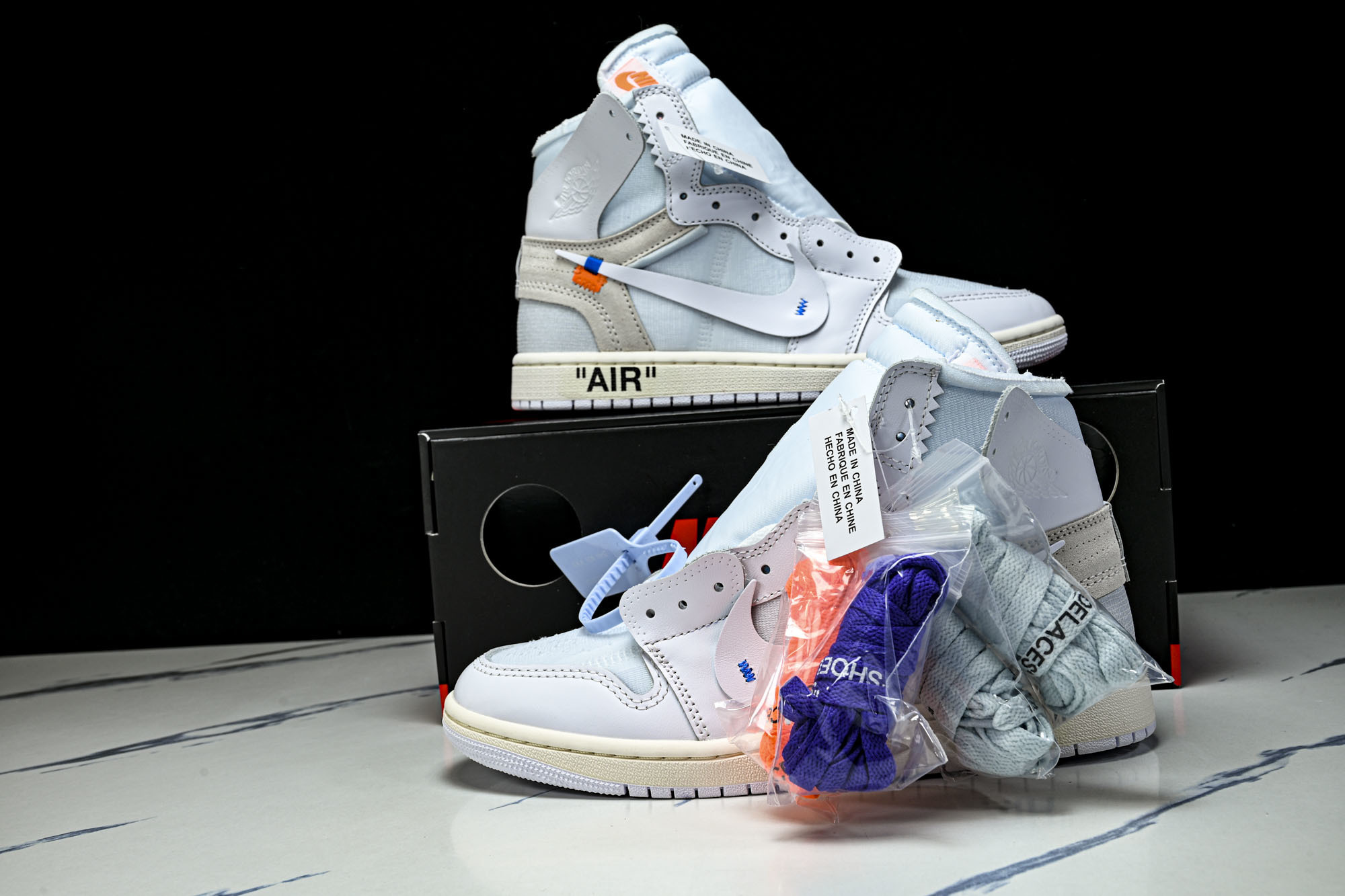 Off White x Air Jordan OW AJ1 乔1联名白 高帮篮球鞋 AA3834-100
