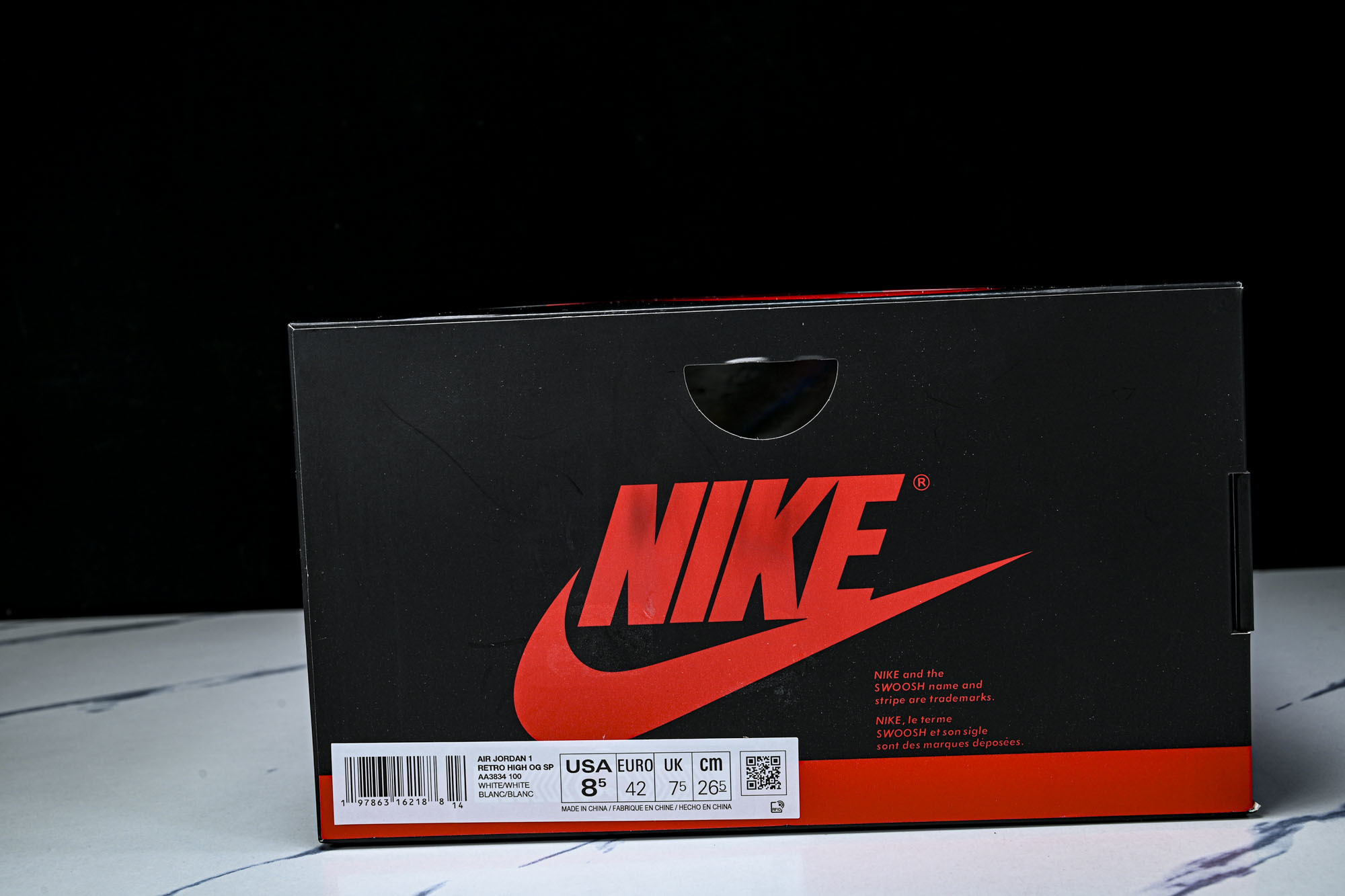Off White x Air Jordan OW AJ1 乔1联名白 高帮篮球鞋 AA3834-100