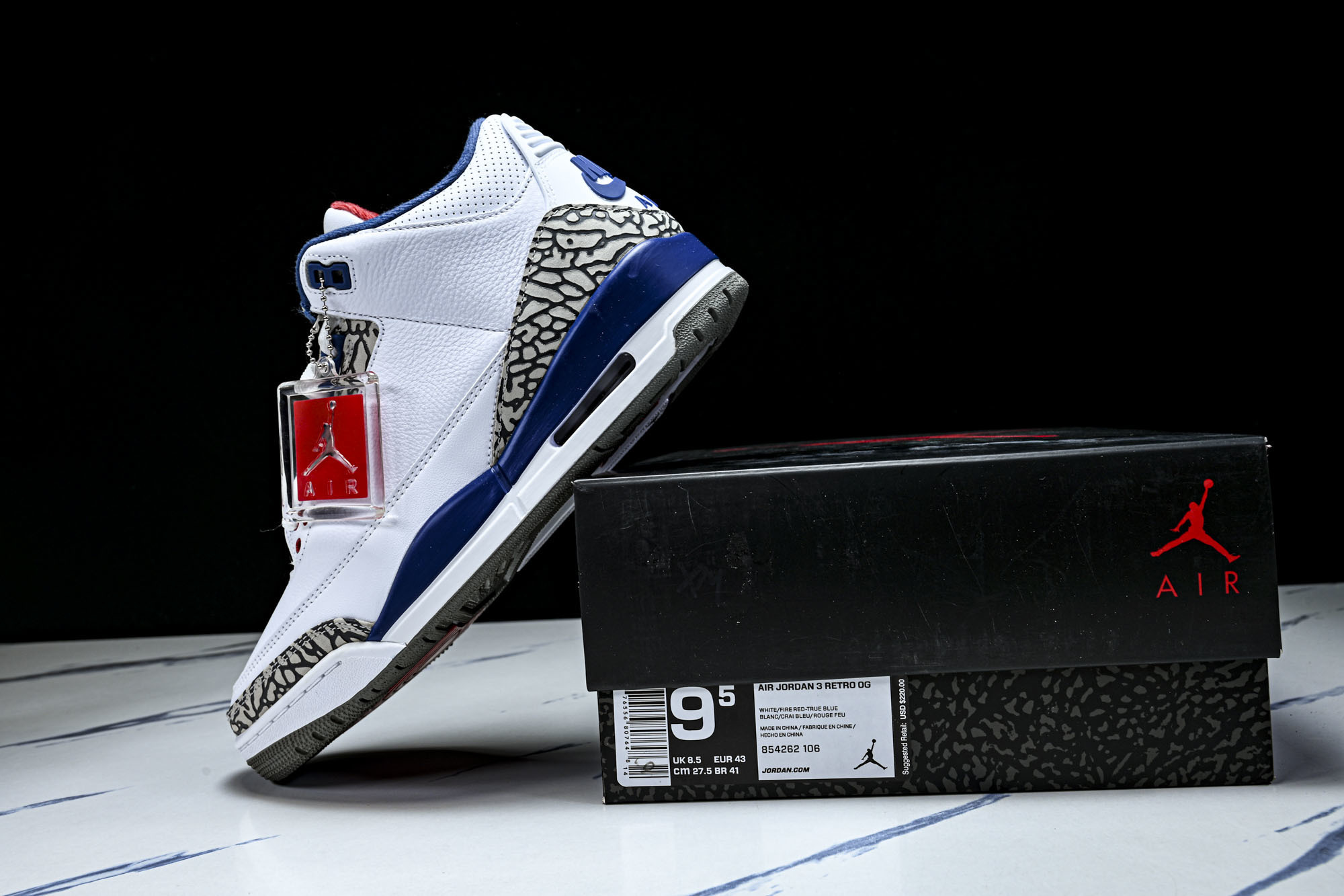 (X2.原装)Air Jordan 3 Retro OG AJ3 红蓝奇才 复古篮球鞋 10640 40