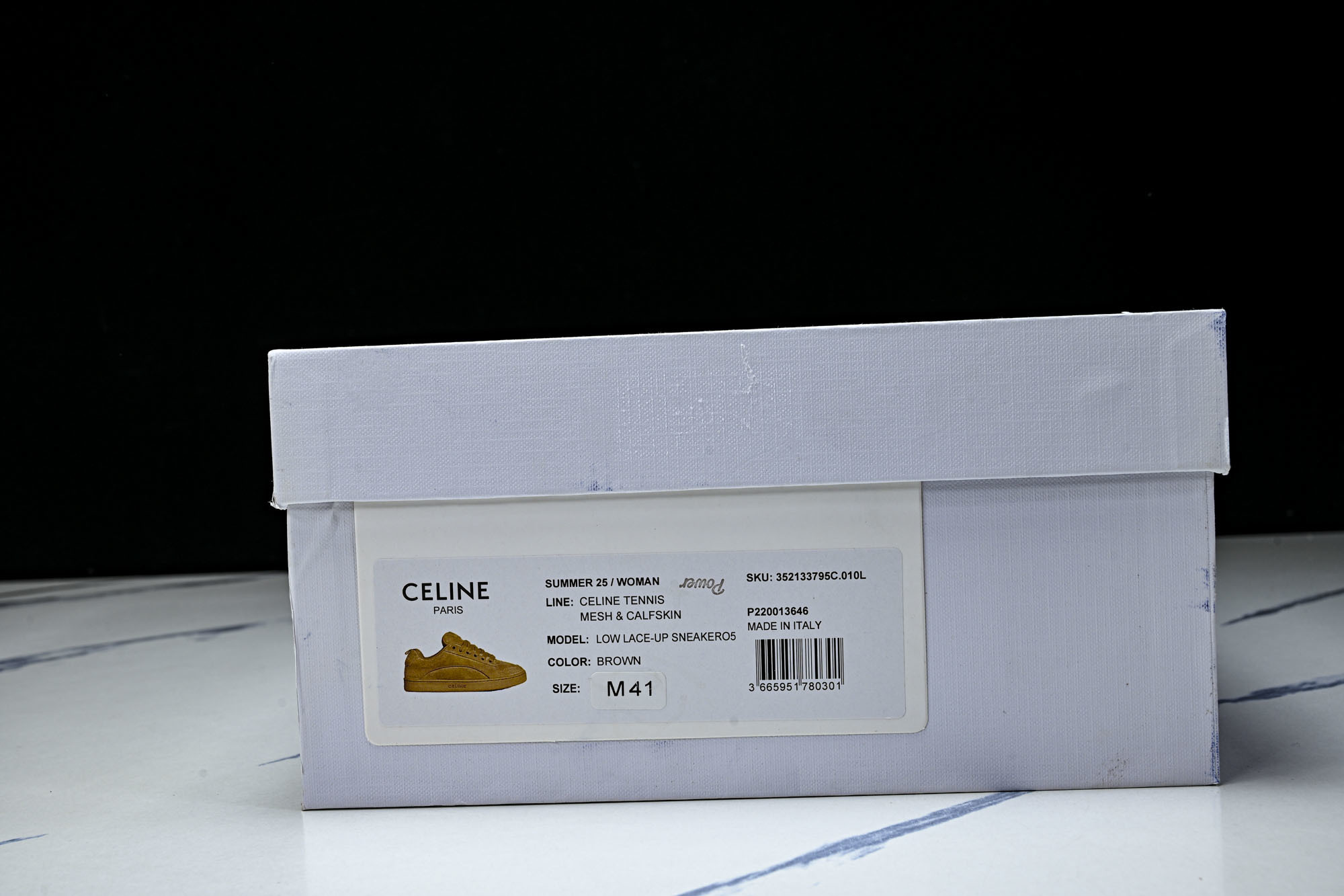 Celine 思琳 2026新款 男士运动休闲鞋皮网绣舌橡胶底新款时尚舒适板鞋Celine 赛琳面包鞋 