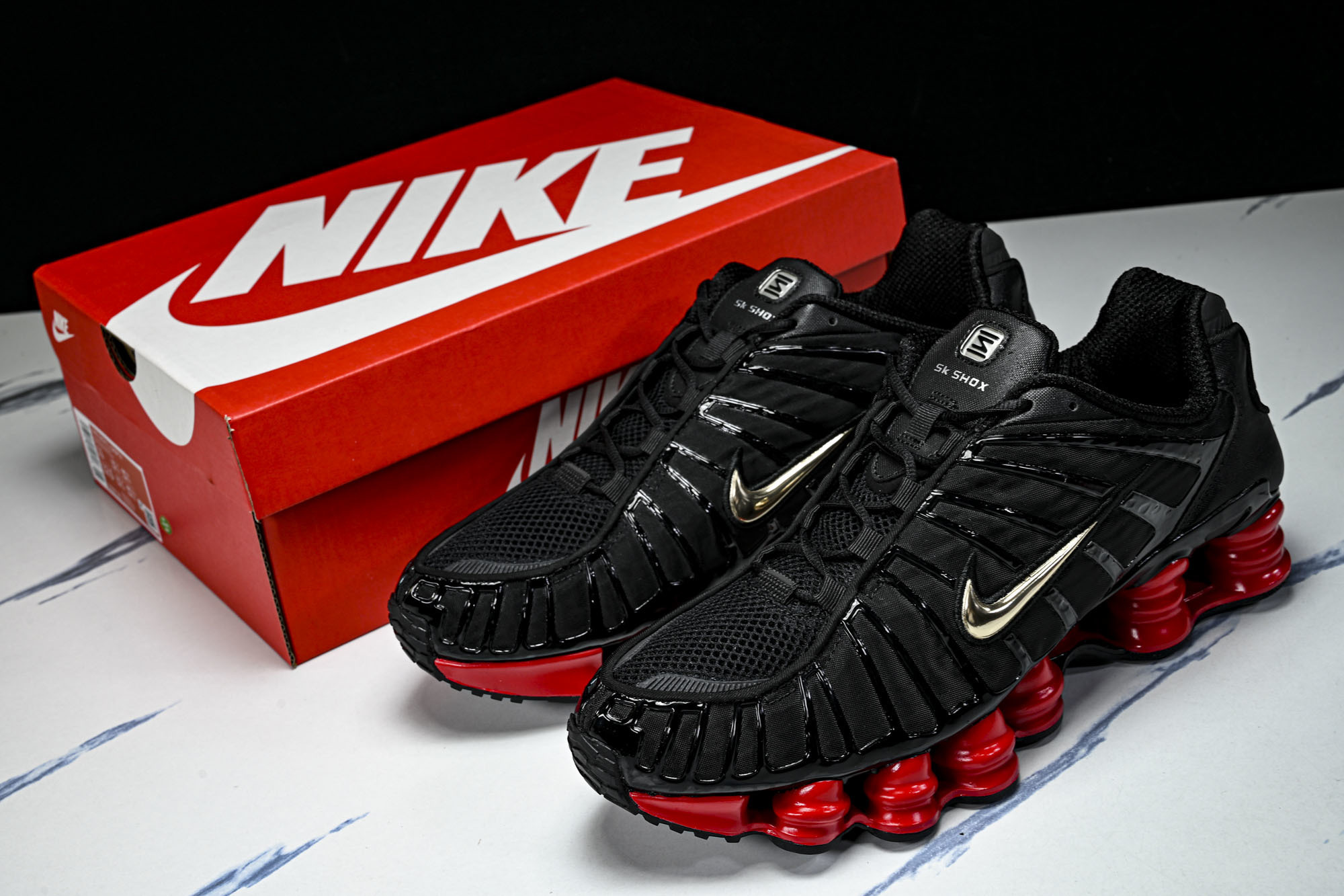 (T2.原厂)Nike SHOX TL耐克男子增高时尚款 缓震轻便透气跑步休闲鞋CI0987 001原版