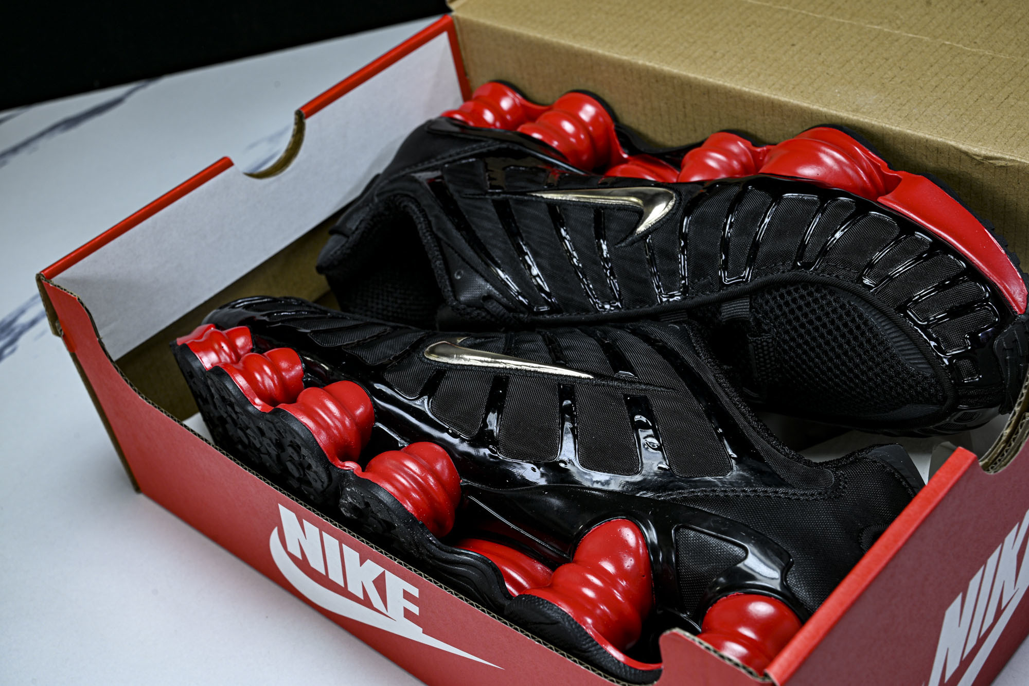 (T2.原厂)Nike SHOX TL耐克男子增高时尚款 缓震轻便透气跑步休闲鞋CI0987 001原版