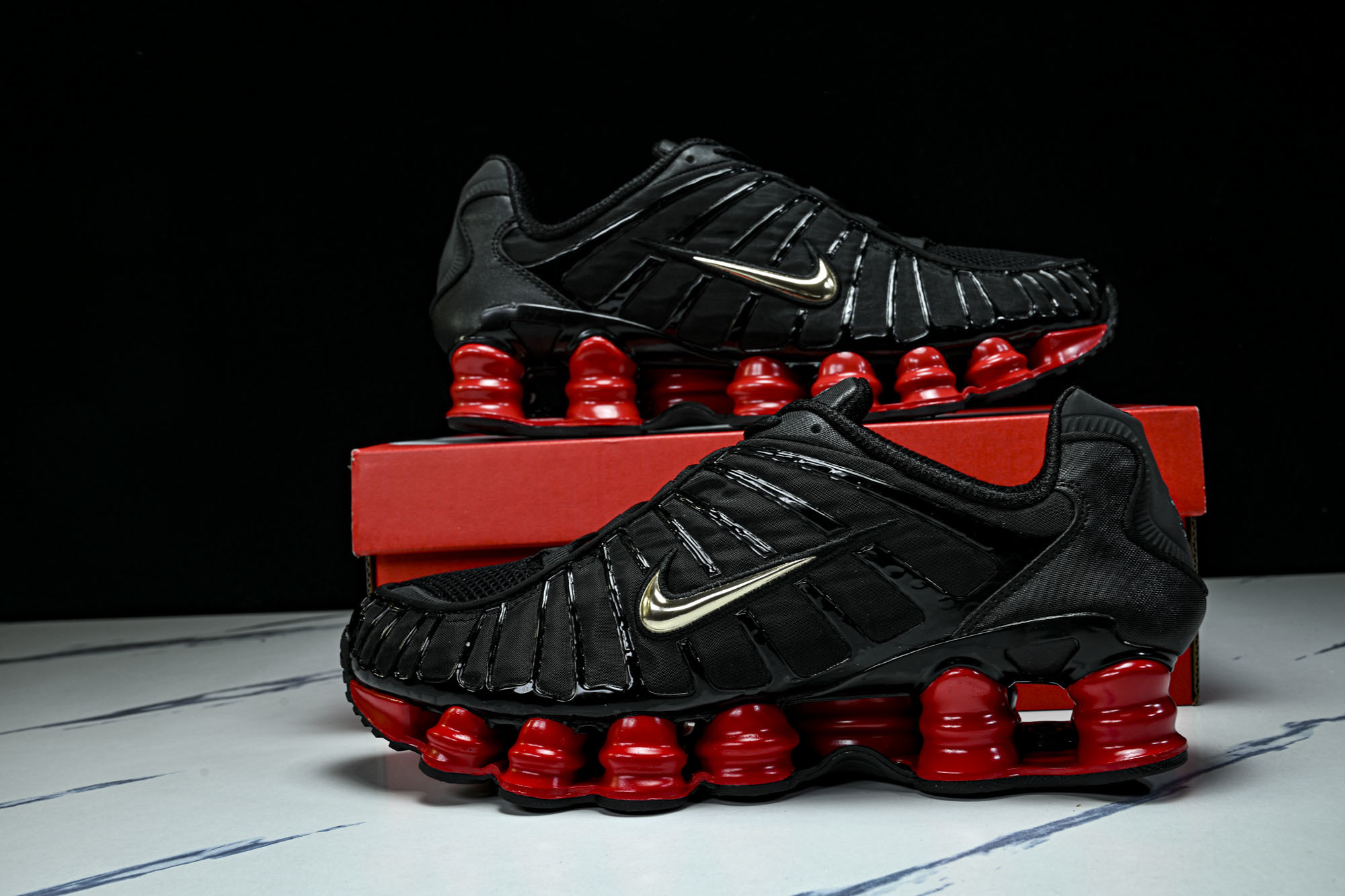 (T2.原厂)Nike SHOX TL耐克男子增高时尚款 缓震轻便透气跑步休闲鞋CI0987 001原版