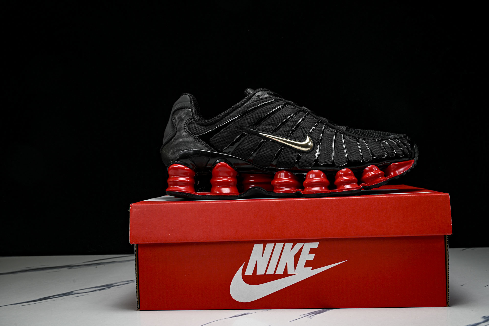 (T2.原厂)Nike SHOX TL耐克男子增高时尚款 缓震轻便透气跑步休闲鞋CI0987 001原版