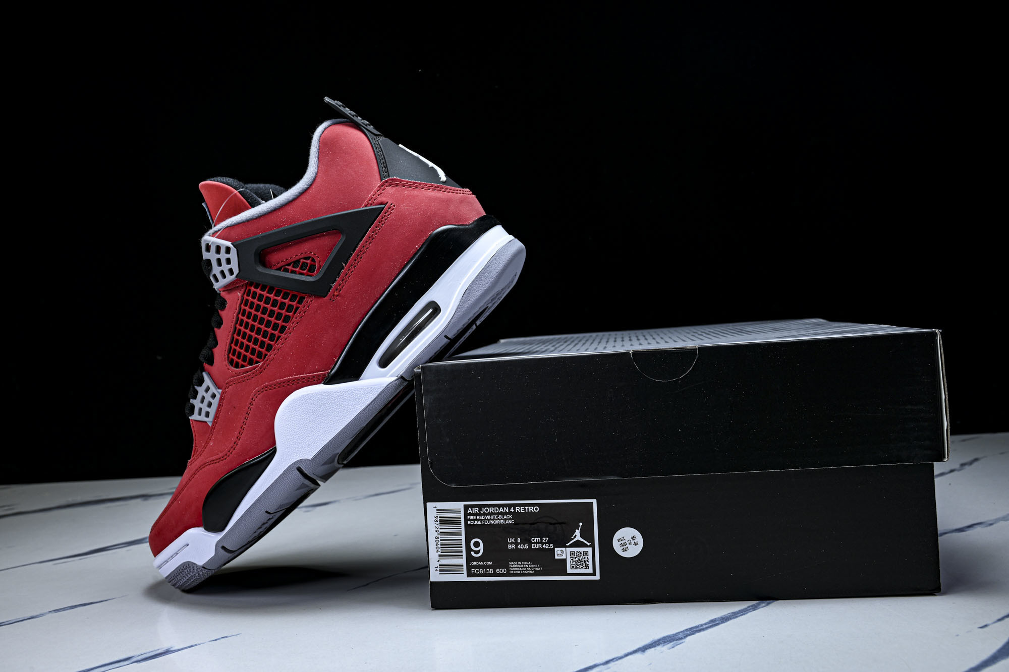 (I8)Air Jordan 4 Toro AJ4 乔4大红公牛 复刻篮球鞋FQ8138-60040 4