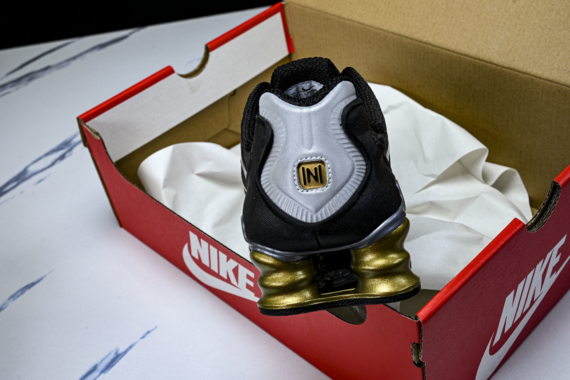 (T2.原厂)Nike SHOX TL耐克男子增高时尚款 缓震轻便透气跑步休闲鞋BV1388 001原版