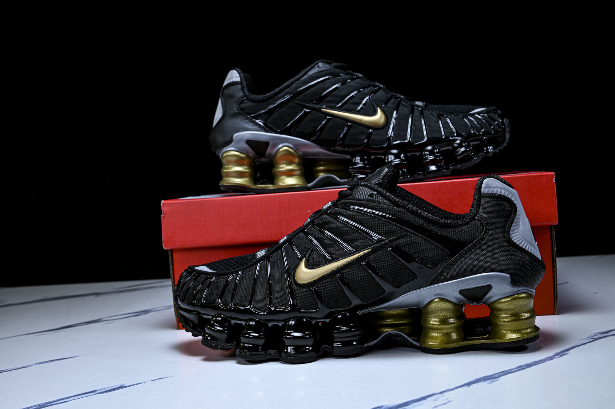 (T2.原厂)Nike SHOX TL耐克男子增高时尚款 缓震轻便透气跑步休闲鞋BV1388 001原版