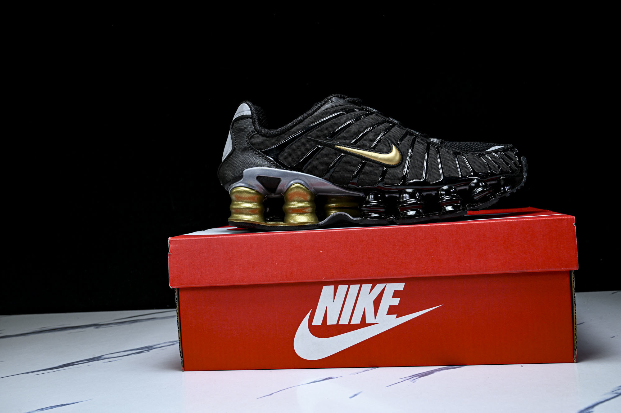 (T2.原厂)Nike SHOX TL耐克男子增高时尚款 缓震轻便透气跑步休闲鞋BV1388 001原版