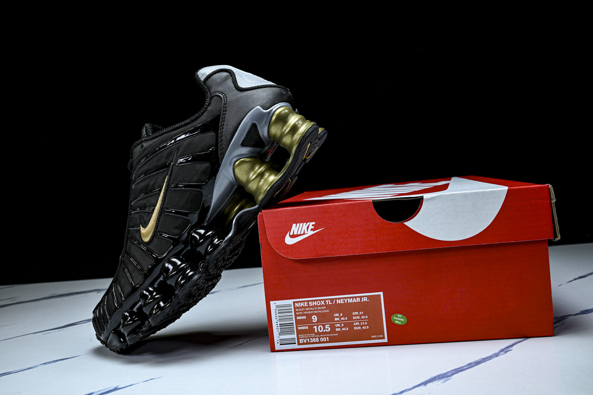 (T2.原厂)Nike SHOX TL耐克男子增高时尚款 缓震轻便透气跑步休闲鞋BV1388 001原版