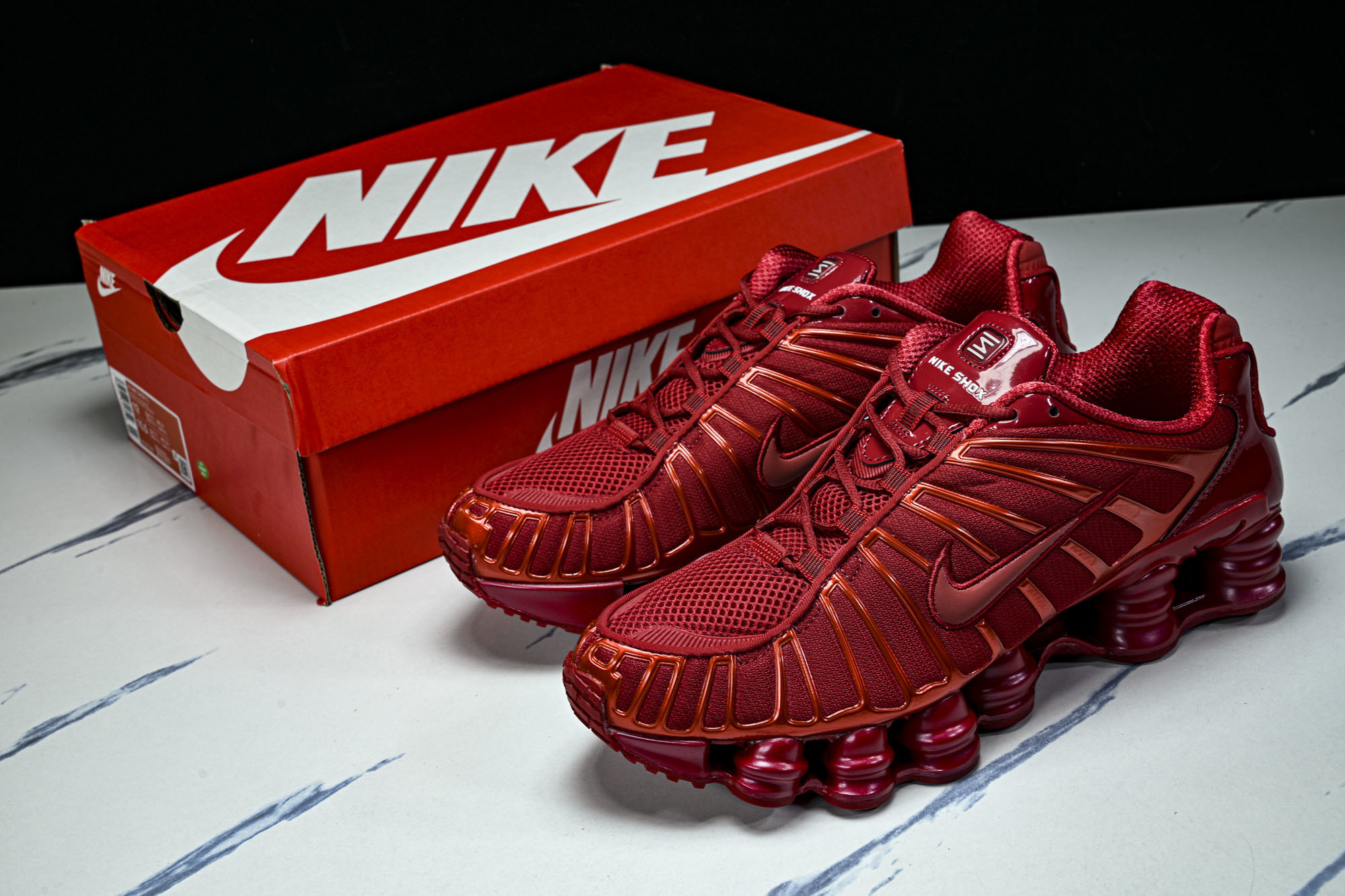 (T2.原厂)Nike SHOX TL耐克男子增高时尚款 缓震轻便透气跑步休闲鞋 IB1087 600原