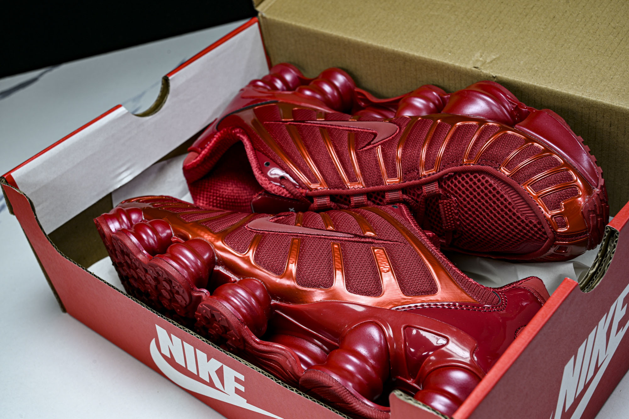 (T2.原厂)Nike SHOX TL耐克男子增高时尚款 缓震轻便透气跑步休闲鞋 IB1087 600原