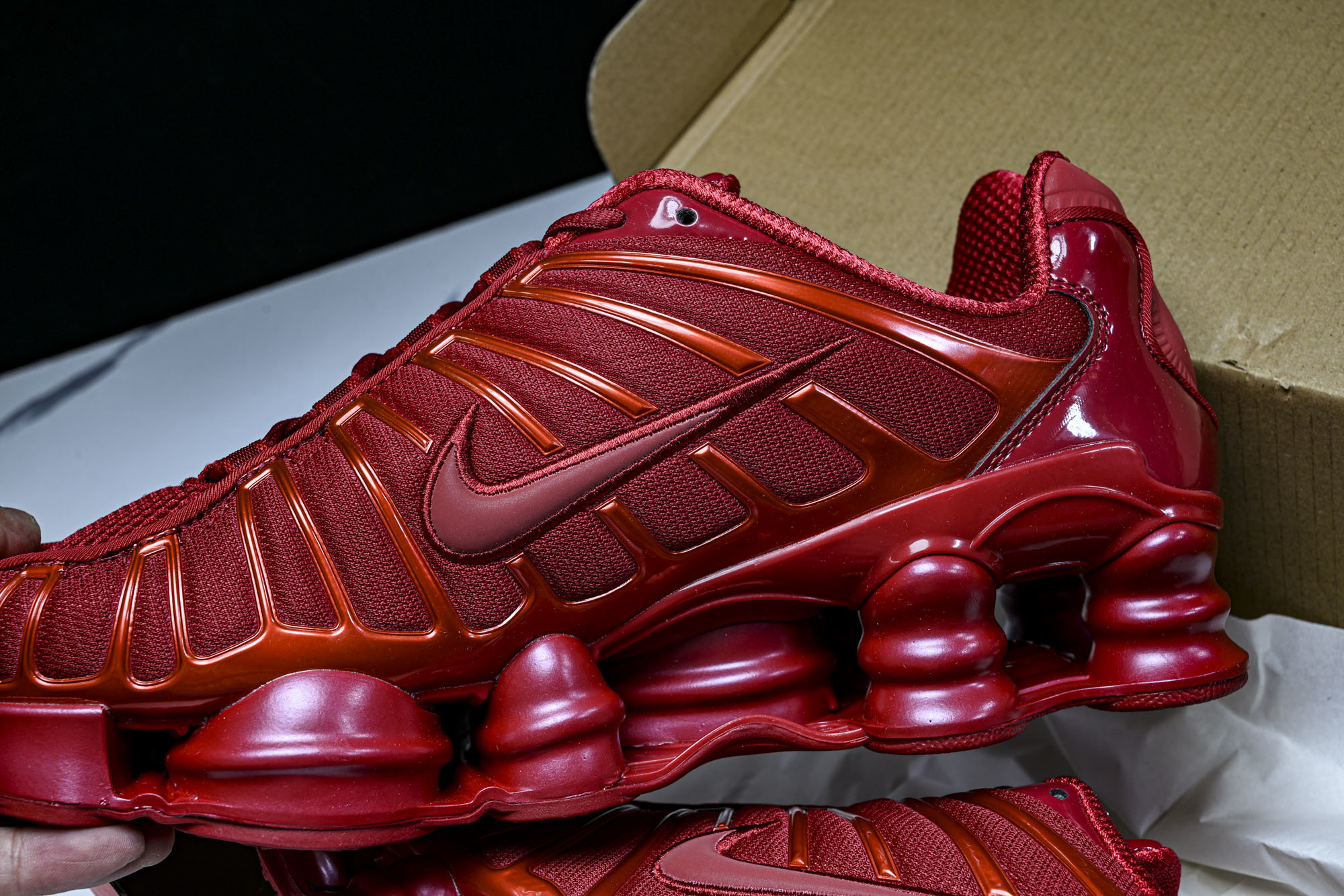 (T2.原厂)Nike SHOX TL耐克男子增高时尚款 缓震轻便透气跑步休闲鞋 IB1087 600原