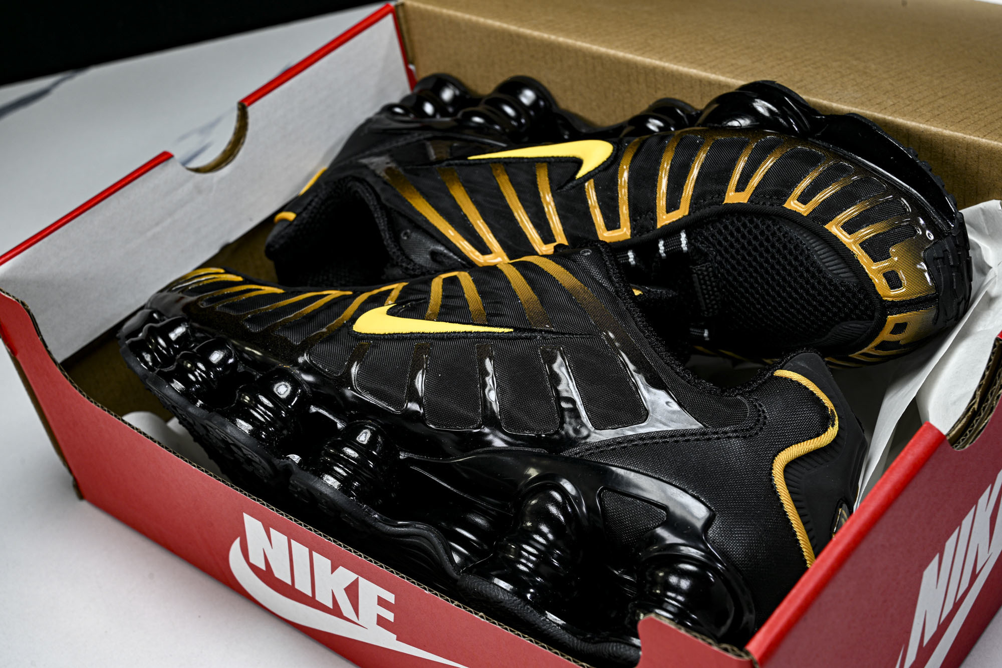 (T2.原厂)Nike SHOX TL耐克男子增高时尚款 缓震轻便透气跑步休闲鞋 AV3595 013原