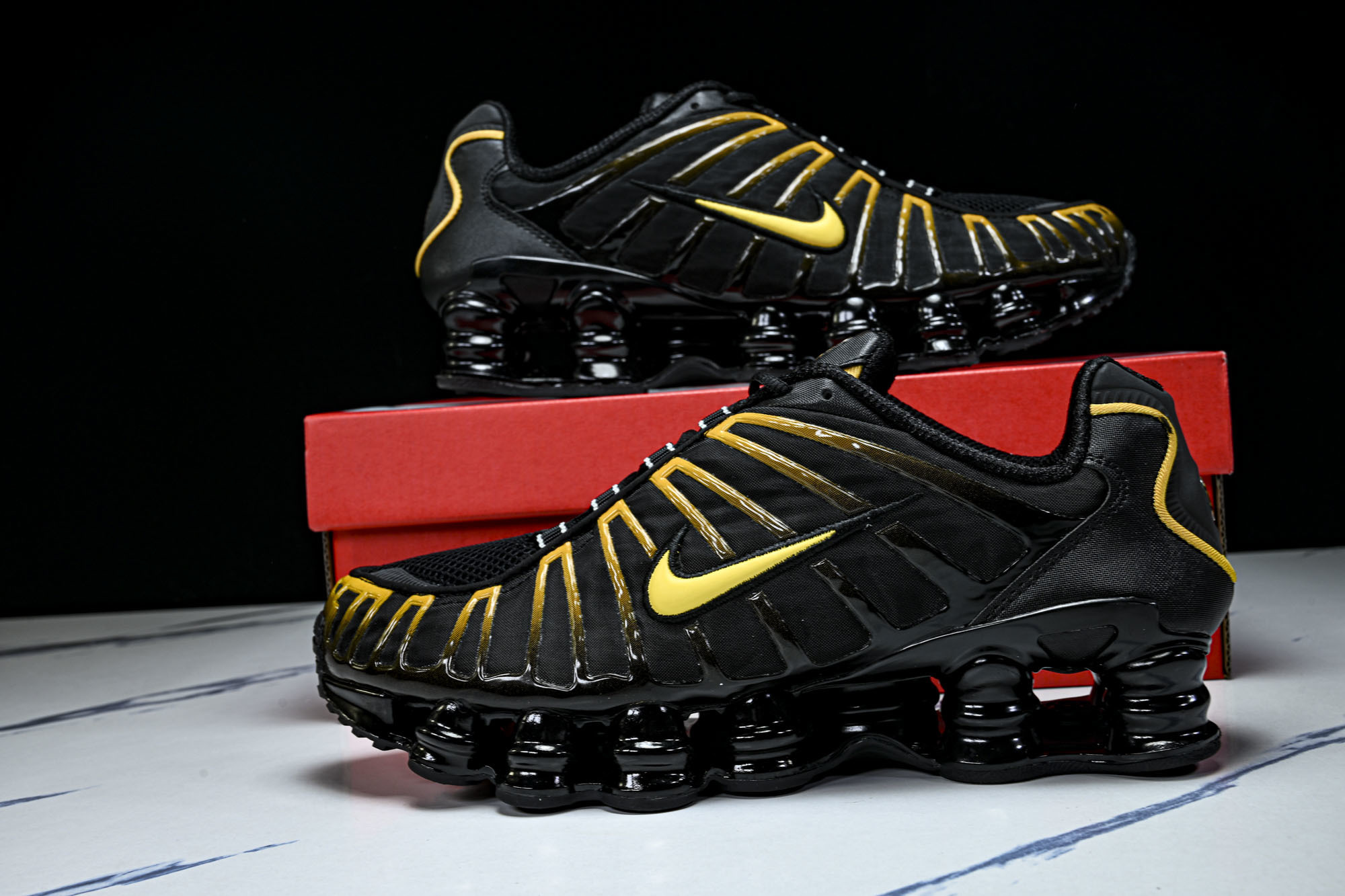 (T2.原厂)Nike SHOX TL耐克男子增高时尚款 缓震轻便透气跑步休闲鞋 AV3595 013原