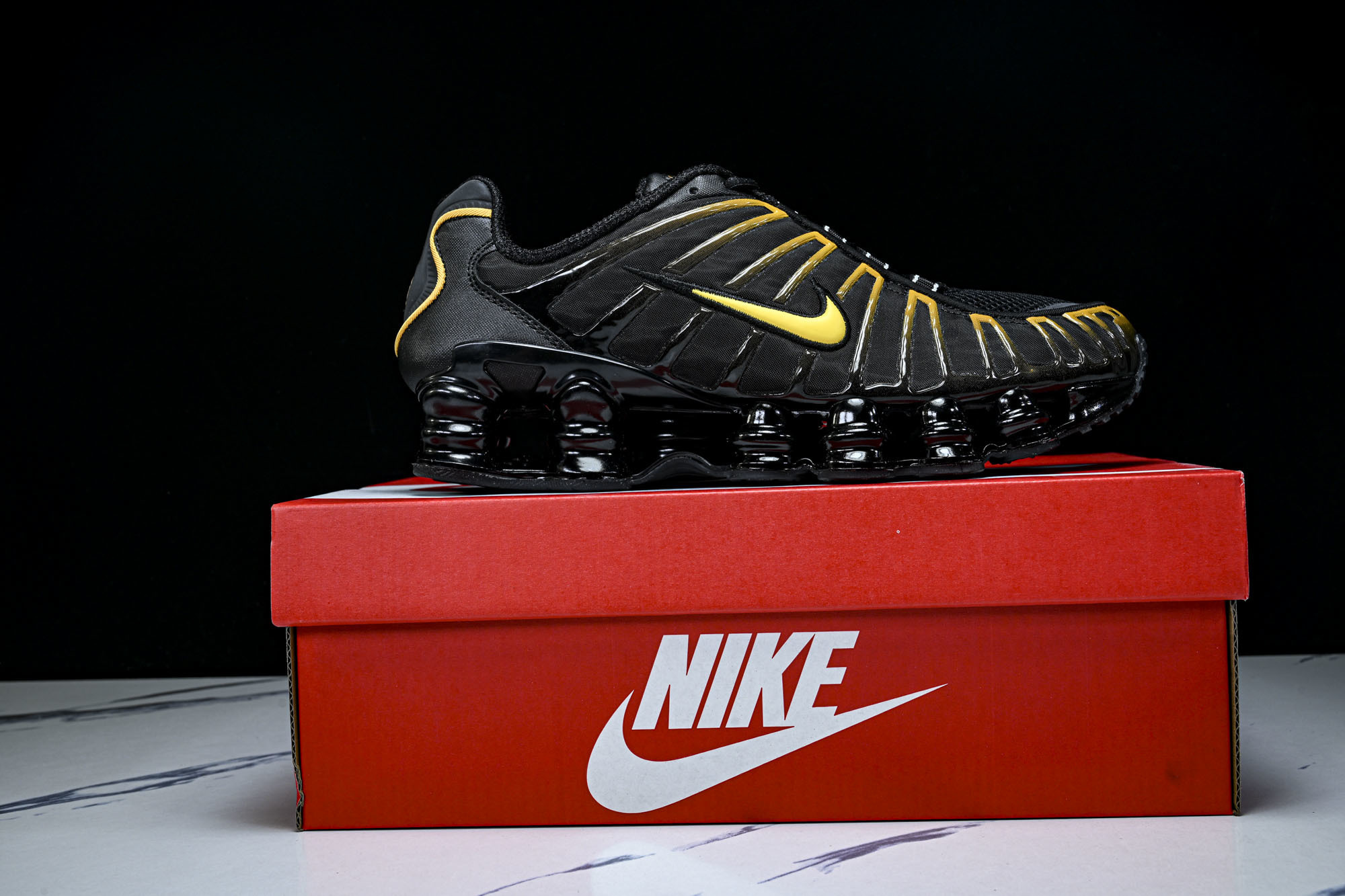 (T2.原厂)Nike SHOX TL耐克男子增高时尚款 缓震轻便透气跑步休闲鞋 AV3595 013原