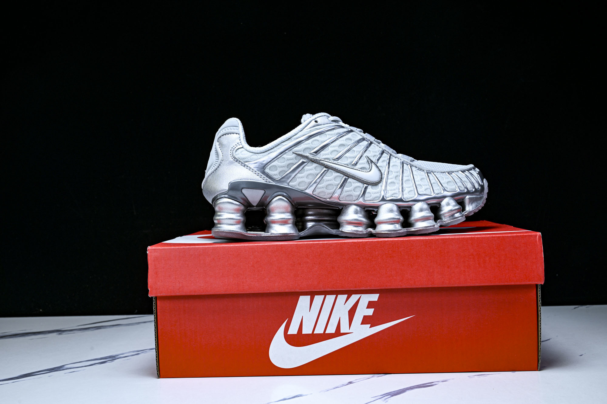 (T2.原厂)Nike SHOX TL耐克男子增高时尚款 缓震轻便透气跑步休闲鞋 AR3566 003Q