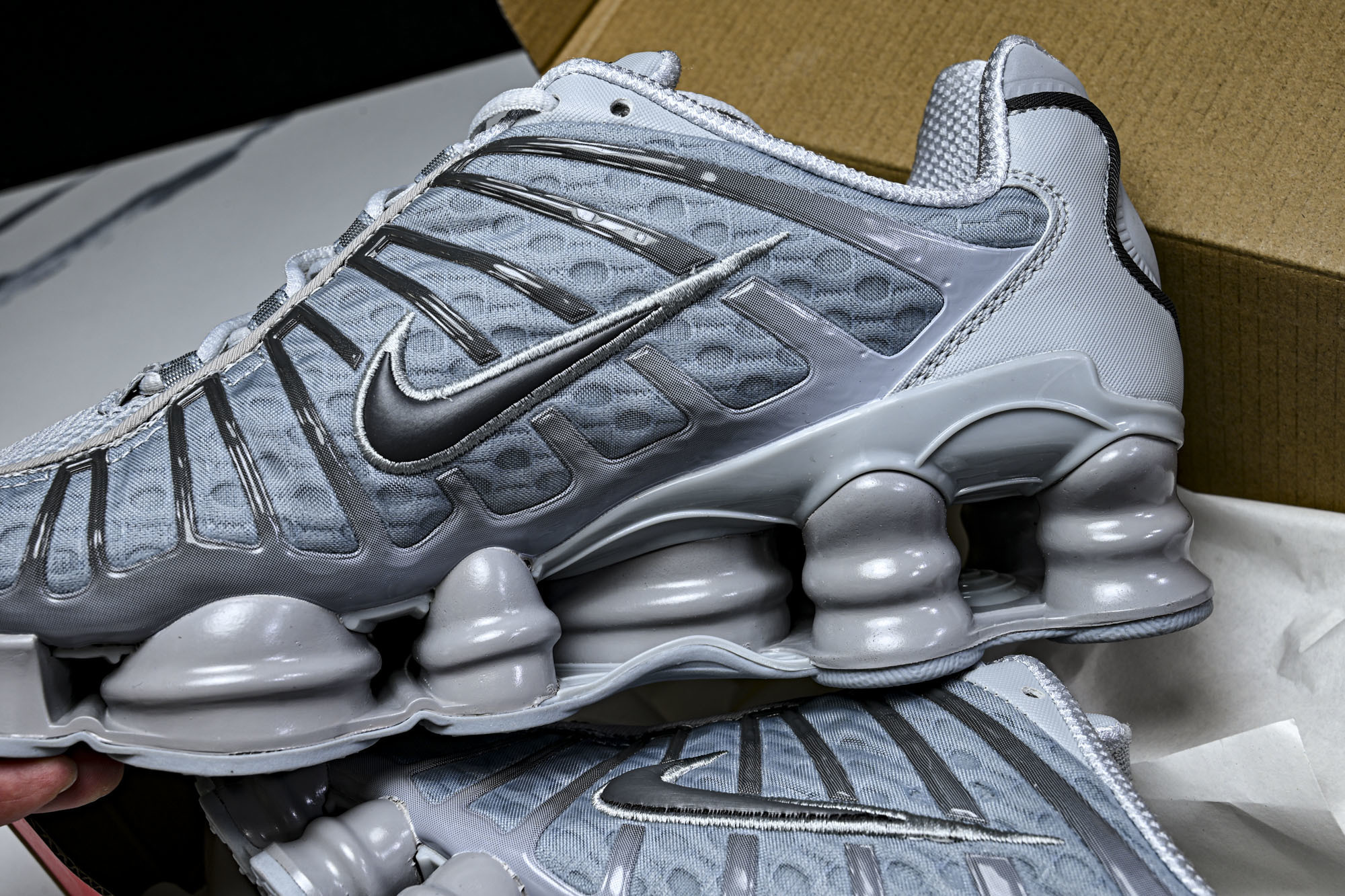 (T2.原厂)Nike Shox TL 黑蓝 防滑舒适 低帮 休闲气柱跑步鞋AV3595 015原版1: