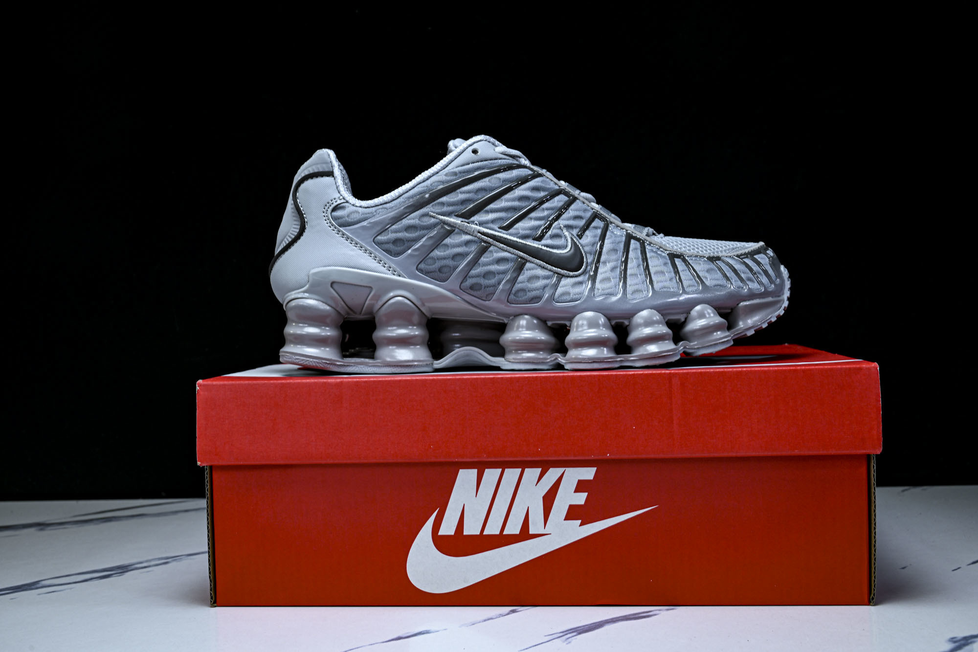 (T2.原厂)Nike Shox TL 黑蓝 防滑舒适 低帮 休闲气柱跑步鞋AV3595 015原版1: