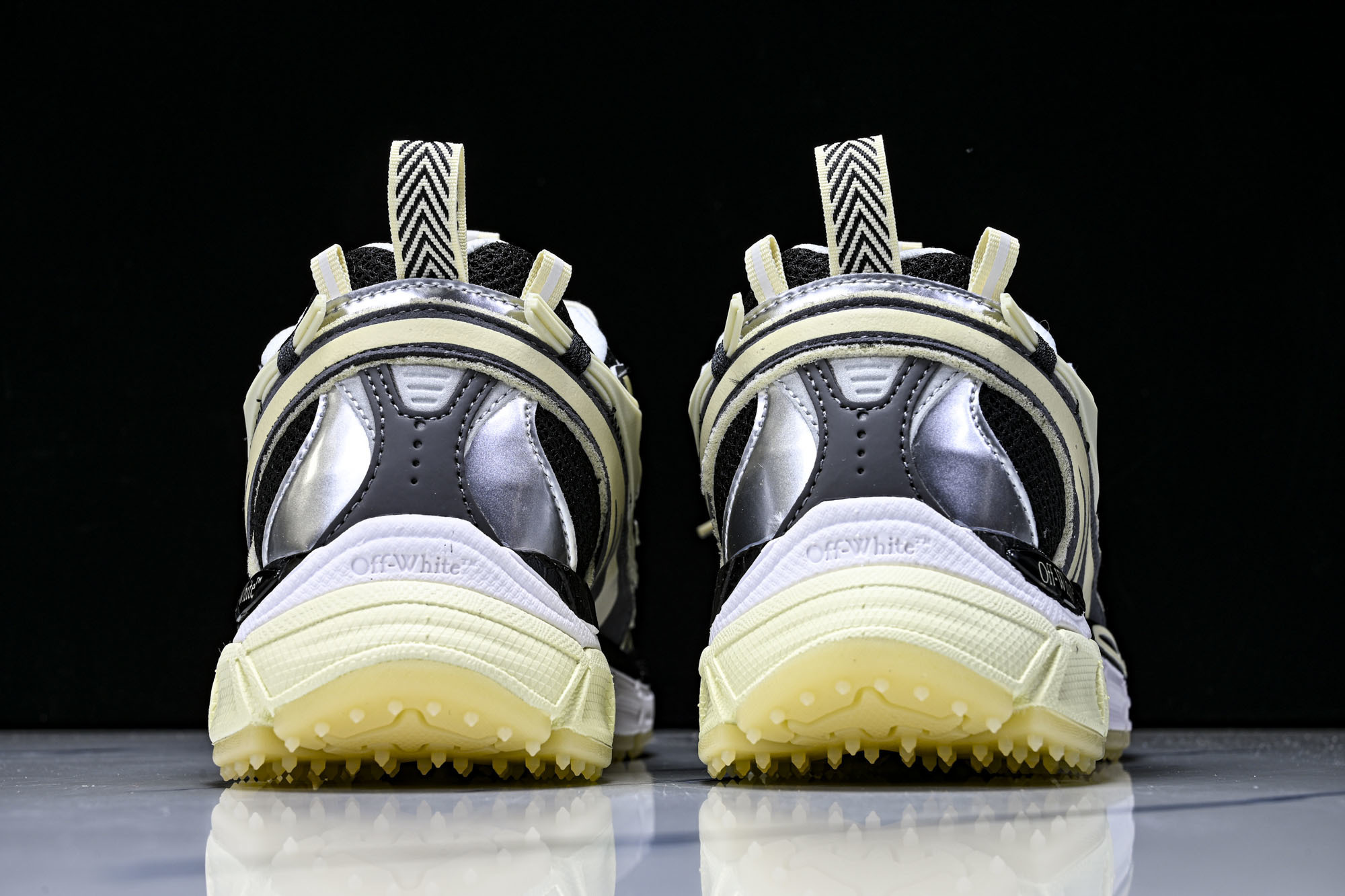 (PT.纯原)OFF WHITE 黑白三箭头登山厚底老爹鞋增高男女运动休闲鞋_CM_6#穿上off--W