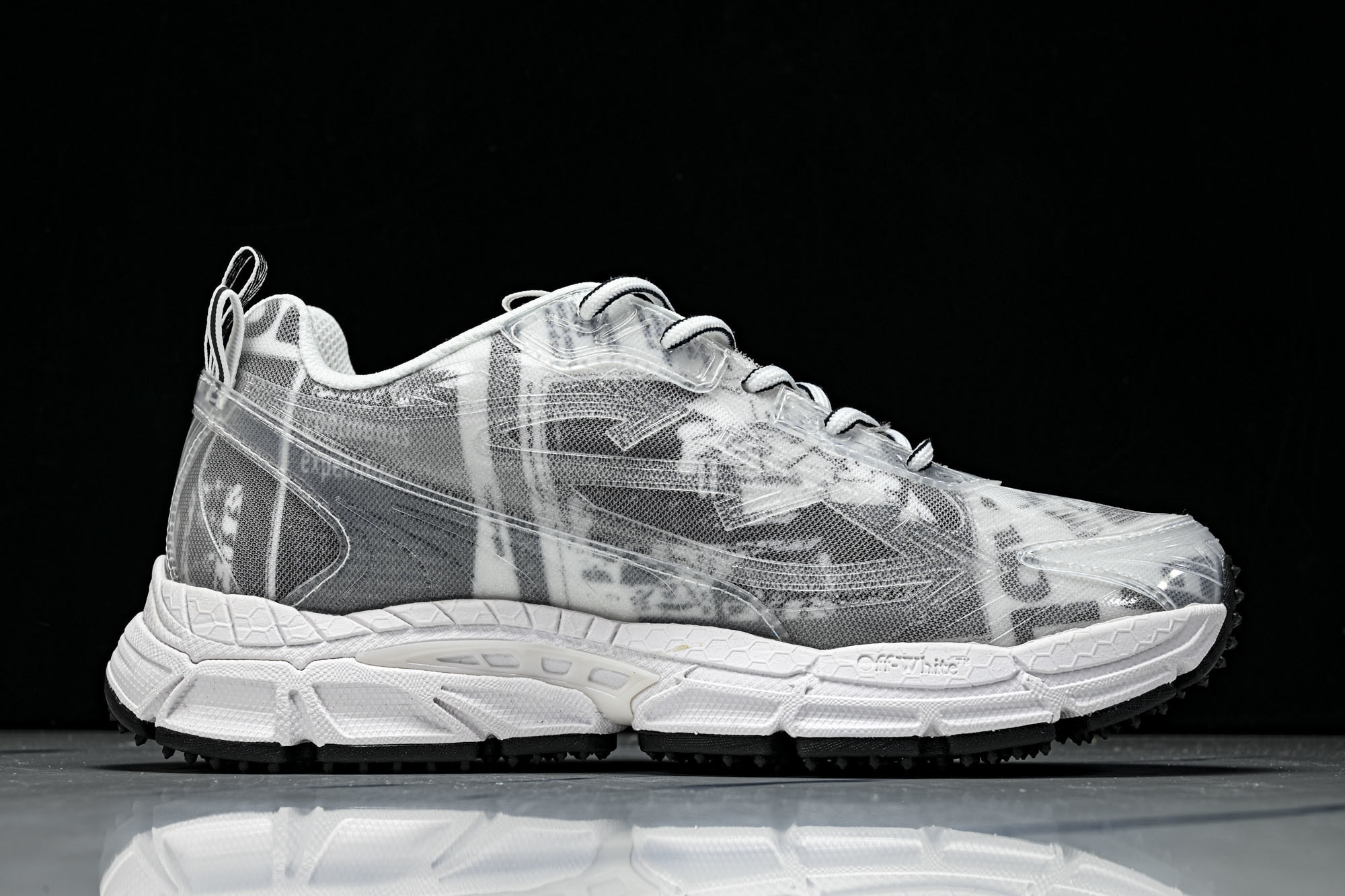 (PT.纯原)OFF WHITE 黑白三箭头登山厚底老爹鞋增高男女运动休闲鞋_CM_5#穿上off--W