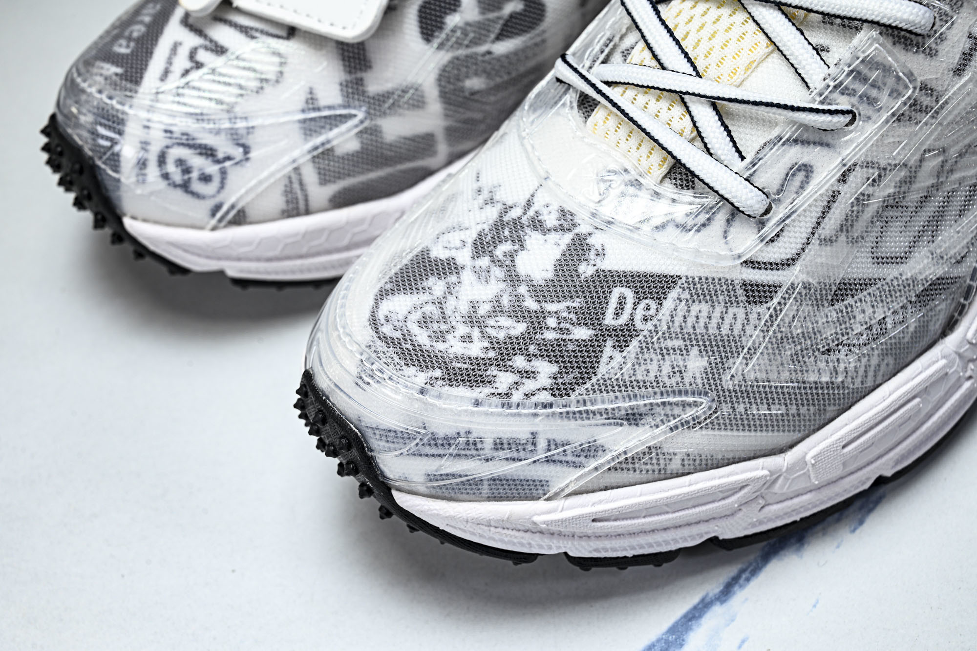 (PT.纯原)OFF WHITE 黑白三箭头登山厚底老爹鞋增高男女运动休闲鞋_CM_5#穿上off--W