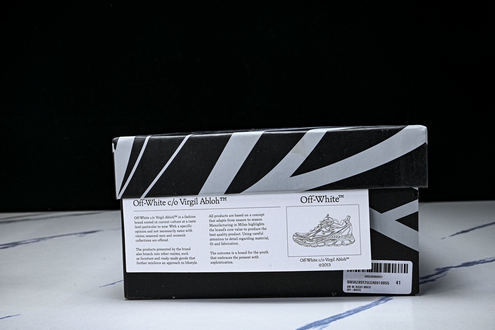 (PT.纯原)OFF WHITE 黑白三箭头登山厚底老爹鞋增高男女运动休闲鞋_CM_5#穿上off--W