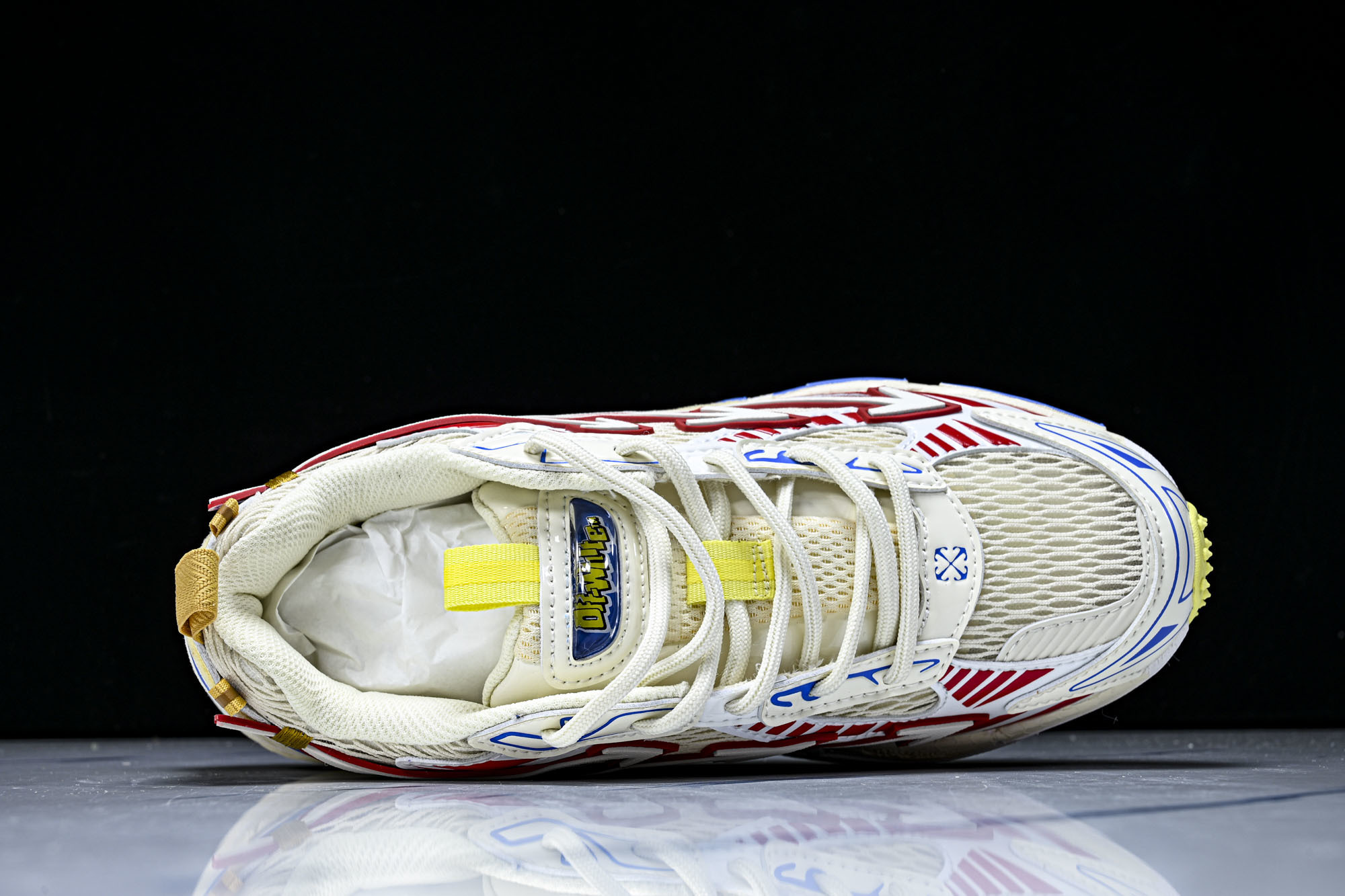 (PT.纯原)OFF WHITE 黑白三箭头登山厚底老爹鞋增高男女运动休闲鞋_CM_3#穿上off--W