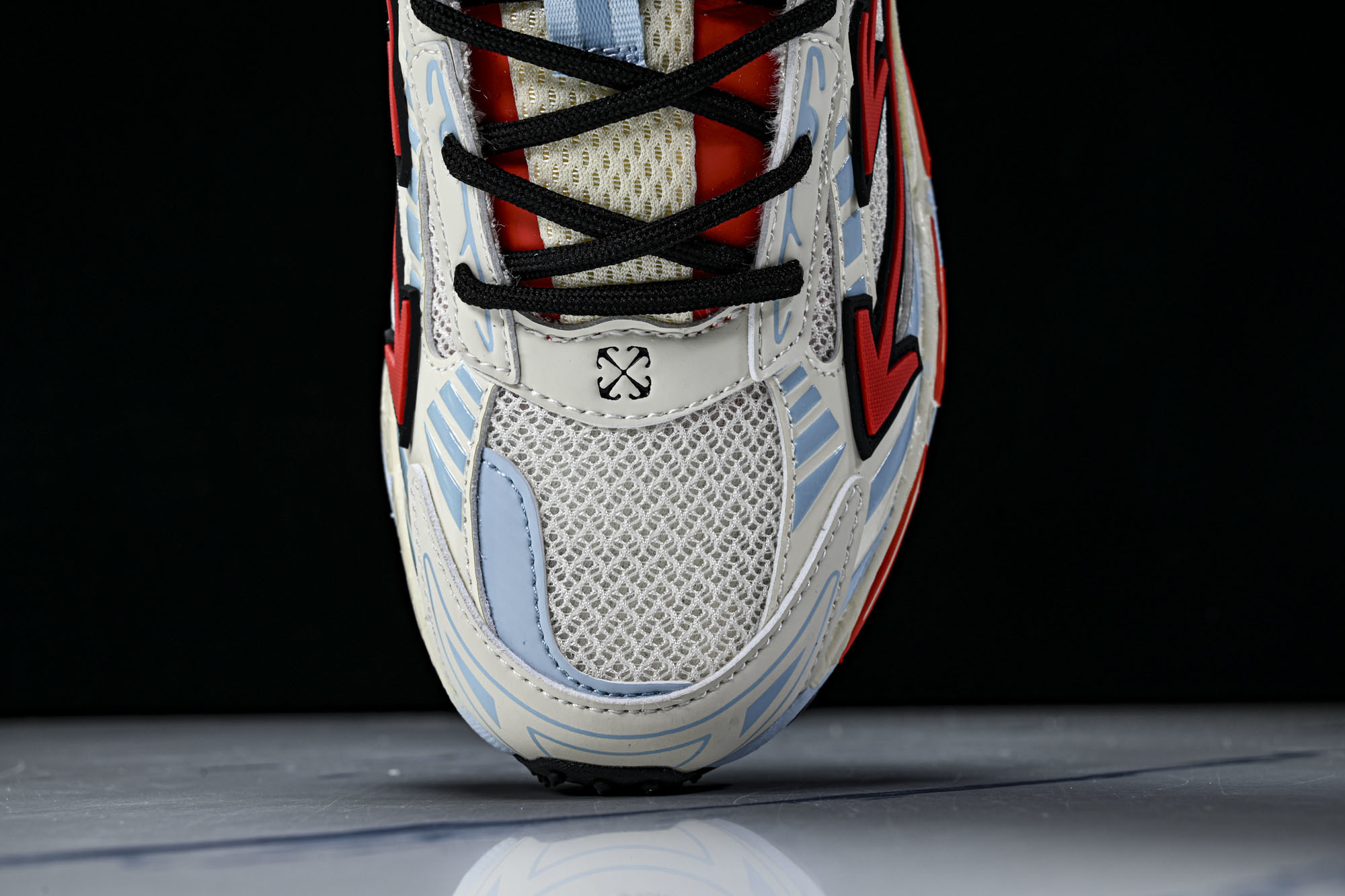 (PT.纯原)OFF WHITE 黑白三箭头登山厚底老爹鞋增高男女运动休闲鞋_CM_2#穿上off--W