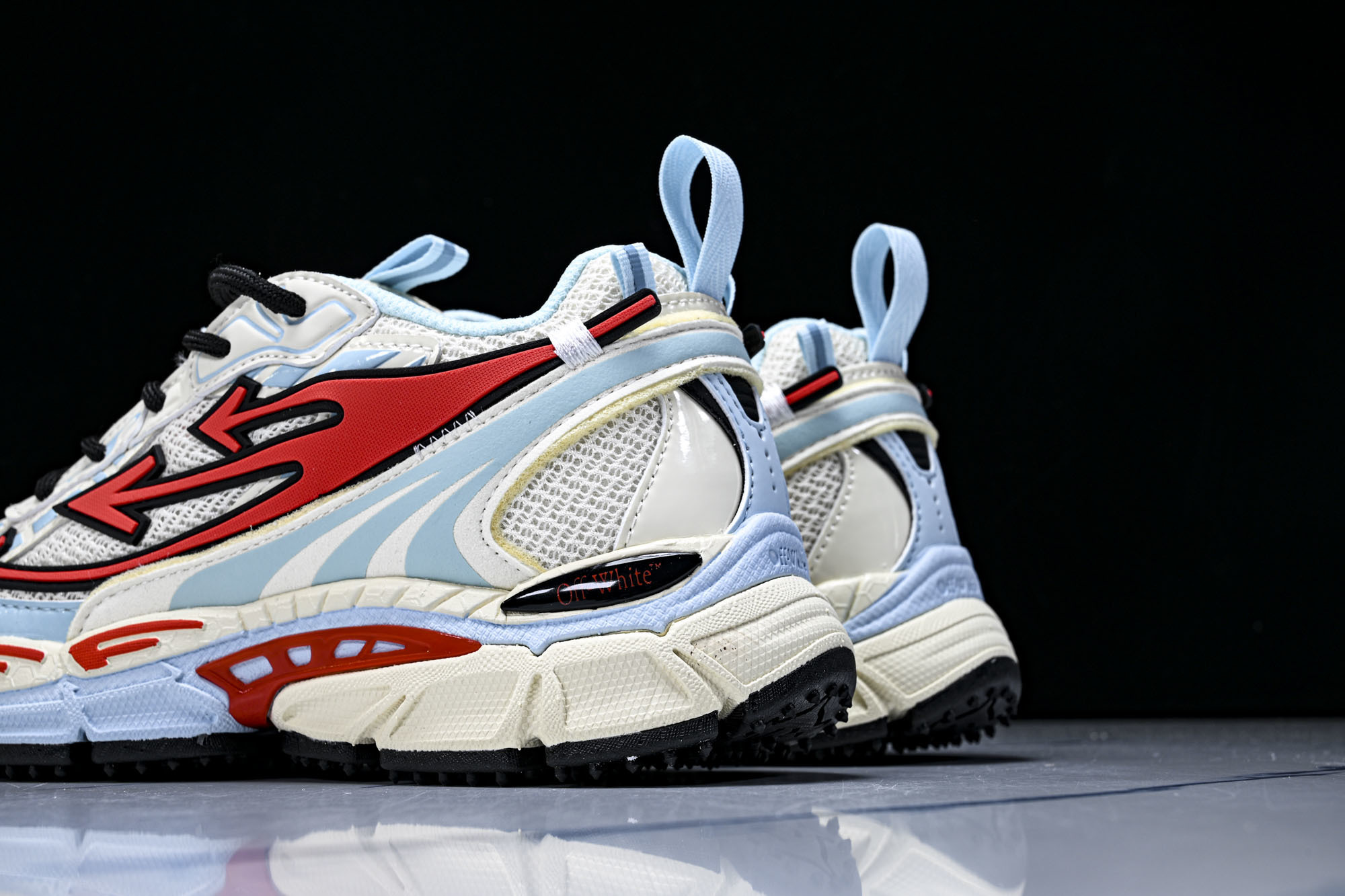 (PT.纯原)OFF WHITE 黑白三箭头登山厚底老爹鞋增高男女运动休闲鞋_CM_2#穿上off--W