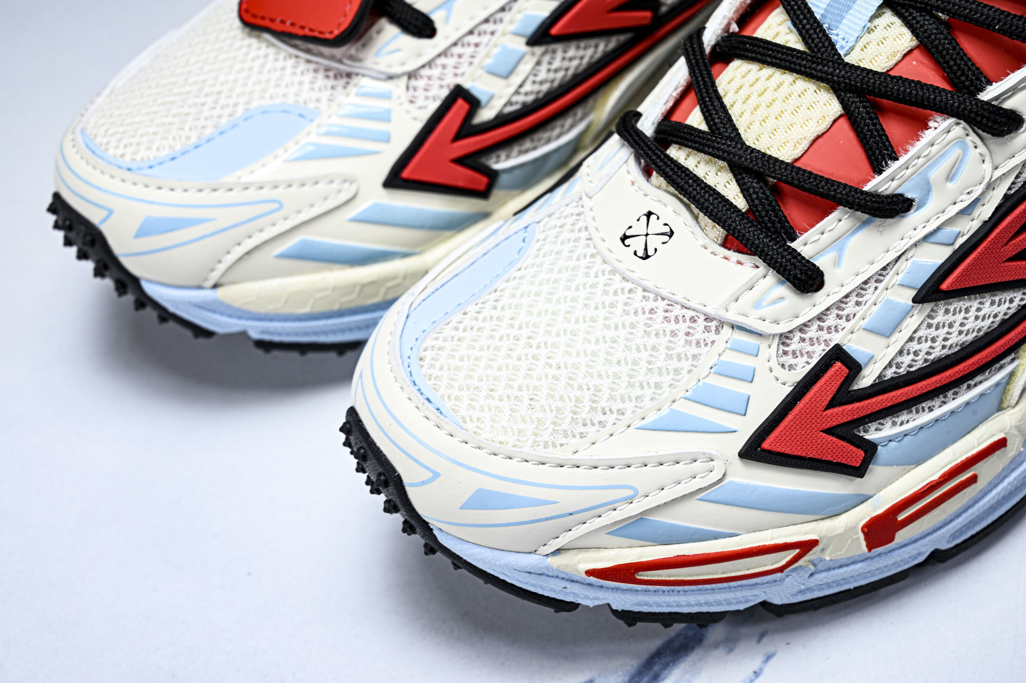 (PT.纯原)OFF WHITE 黑白三箭头登山厚底老爹鞋增高男女运动休闲鞋_CM_2#穿上off--W